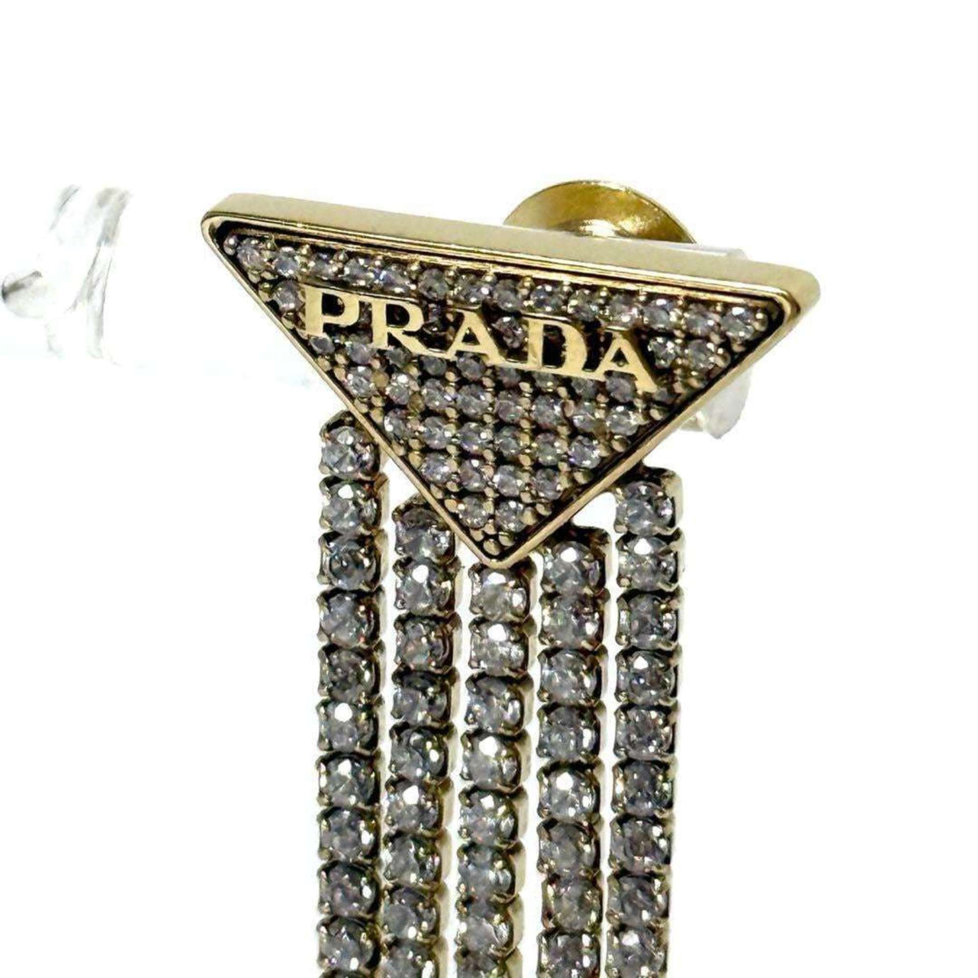 Prada Prada Women's Crystal Logo Jewel Zirconia Earrings in Silver 925 Size ONE SIZE - 4 Thumbnail