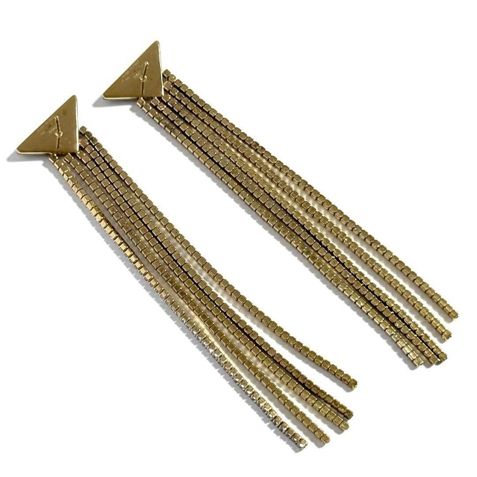 Prada Prada Women's Crystal Logo Jewel Zirconia Earrings in Silver 925 Size ONE SIZE - 2 Thumbnail