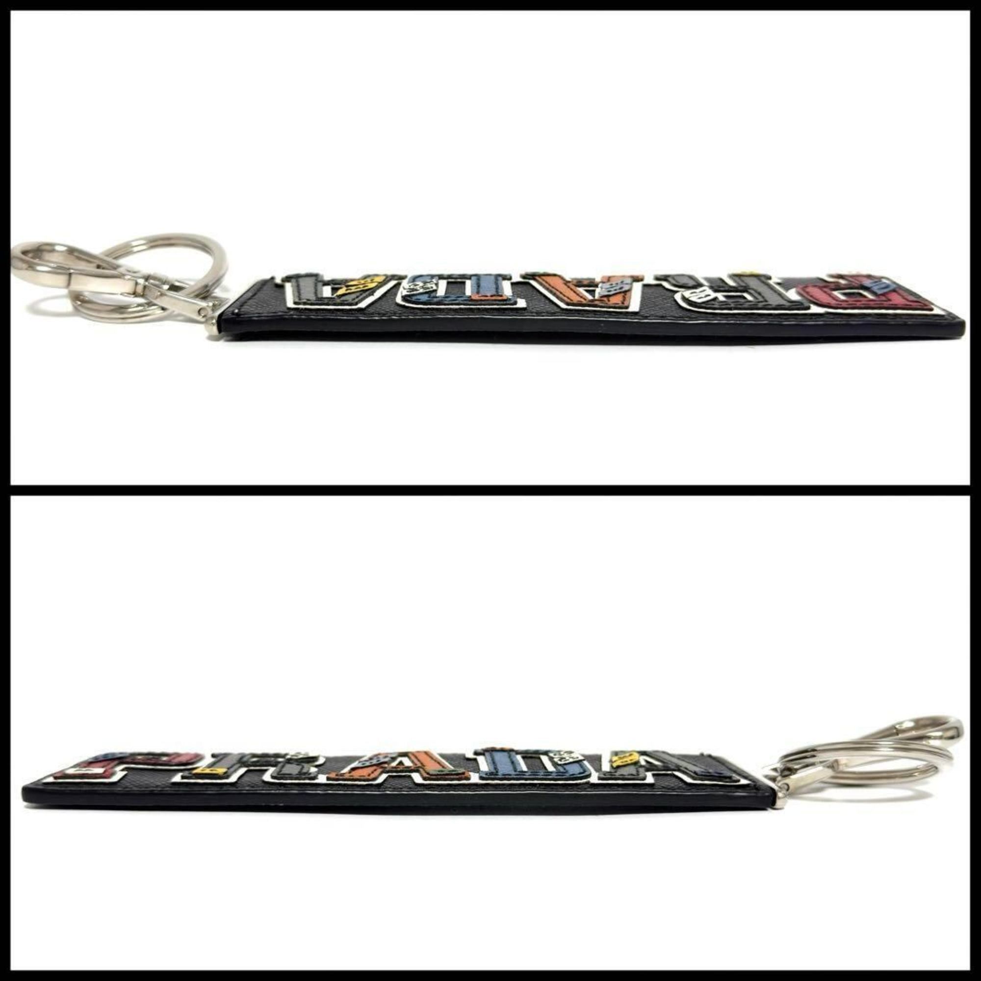 Prada Prada Men's Key Holder Ring Bag Charm Black Size ONE SIZE - 3 Thumbnail