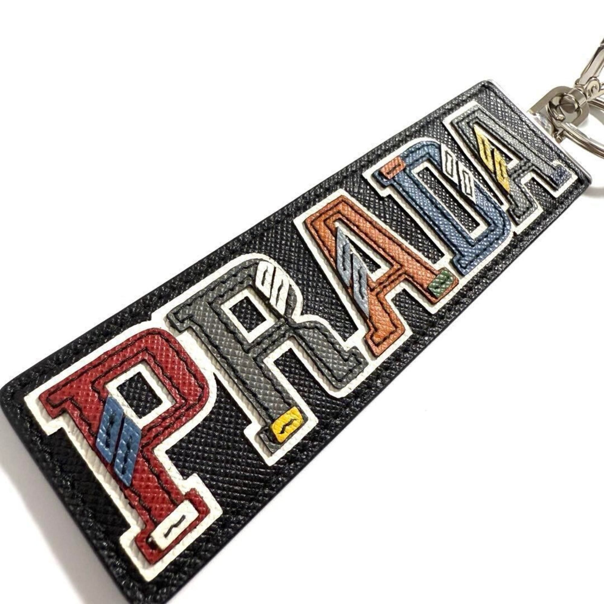 Prada Prada Men's Key Holder Ring Bag Charm Black Size ONE SIZE - 5 Thumbnail
