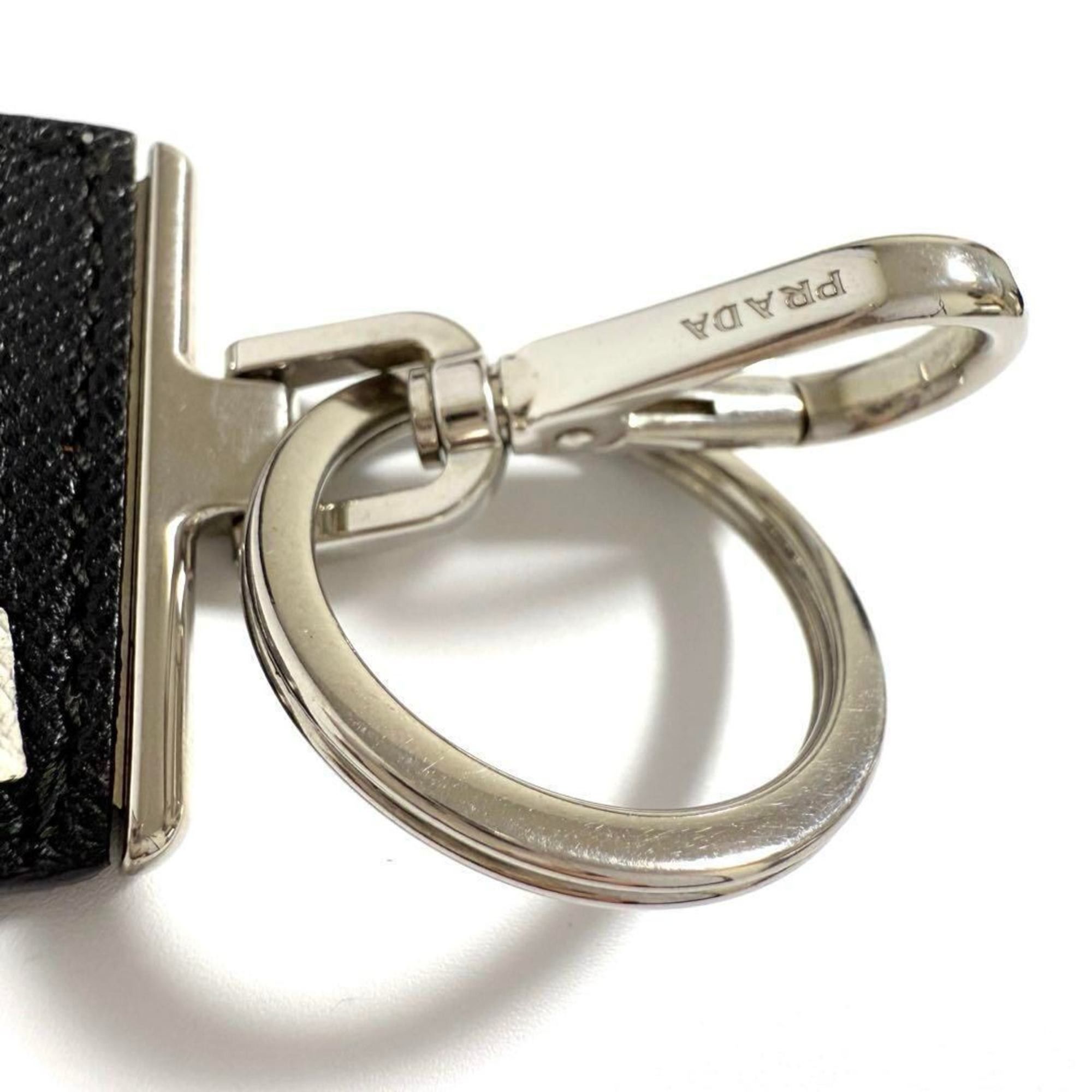 Prada Prada Men's Key Holder Ring Bag Charm Black Size ONE SIZE - 6 Thumbnail