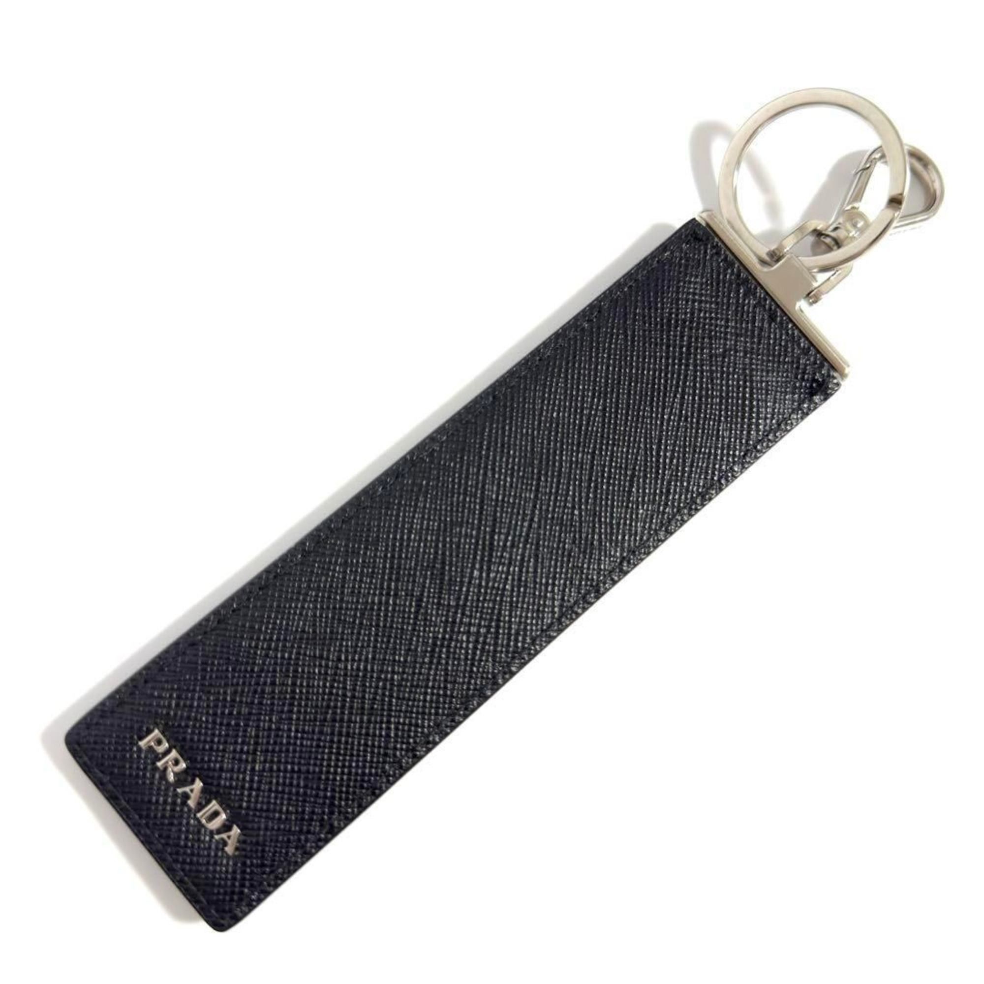 Prada Prada Men's Key Holder Ring Bag Charm Black Size ONE SIZE - 2 Thumbnail