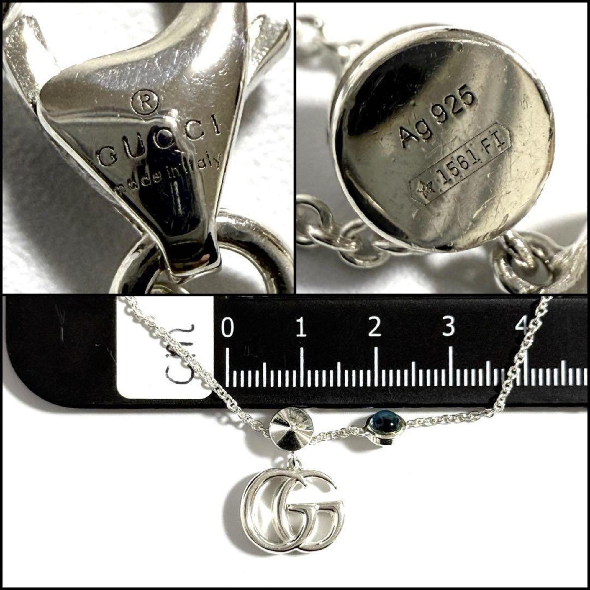 Gucci Gucci Double G Mother of Pearl Necklace Pendant Silver 925 Size ONE SIZE - 10 Thumbnail