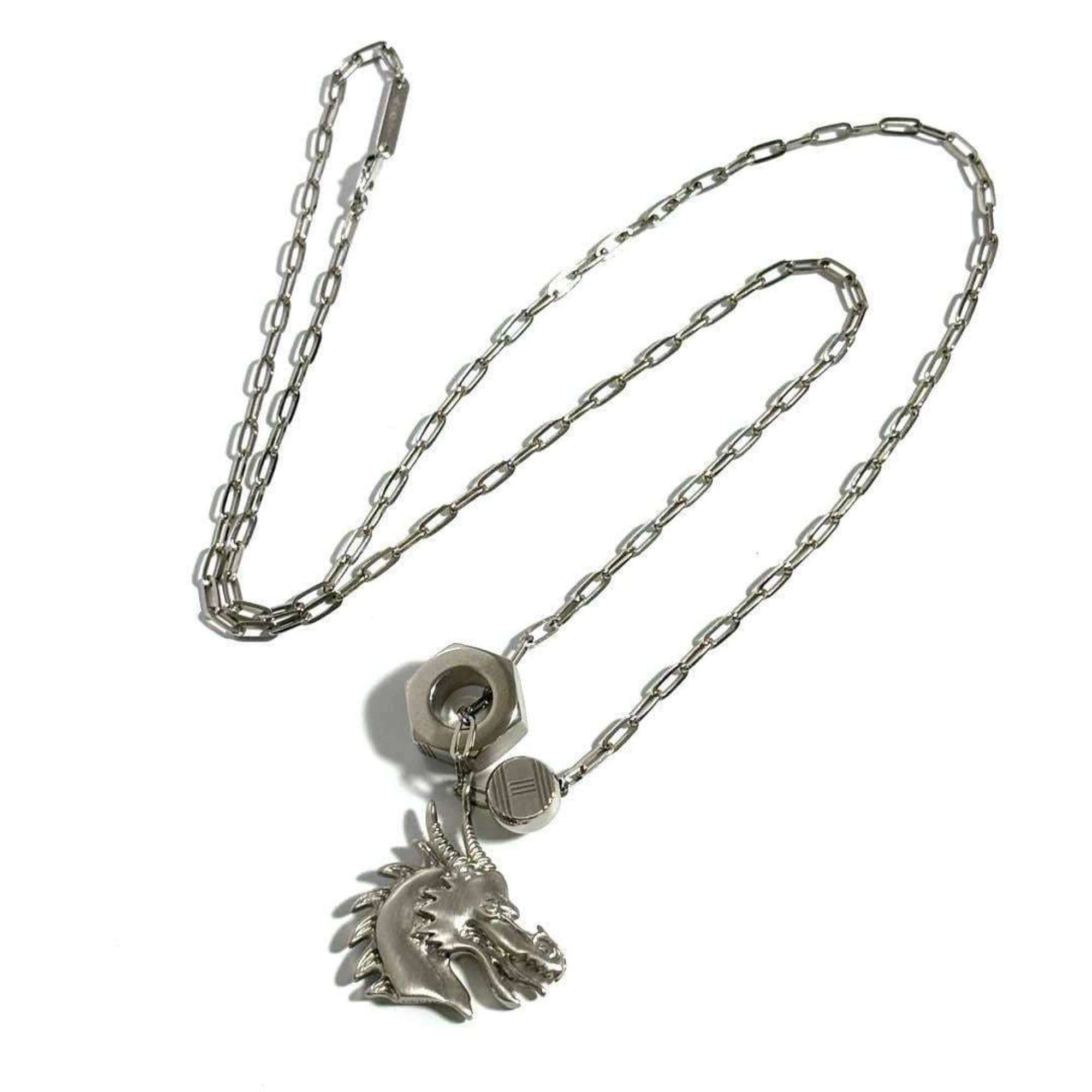 Hermes Hermes Men's Talisman Pendant Necklace Dragon Size ONE SIZE - 3 Thumbnail