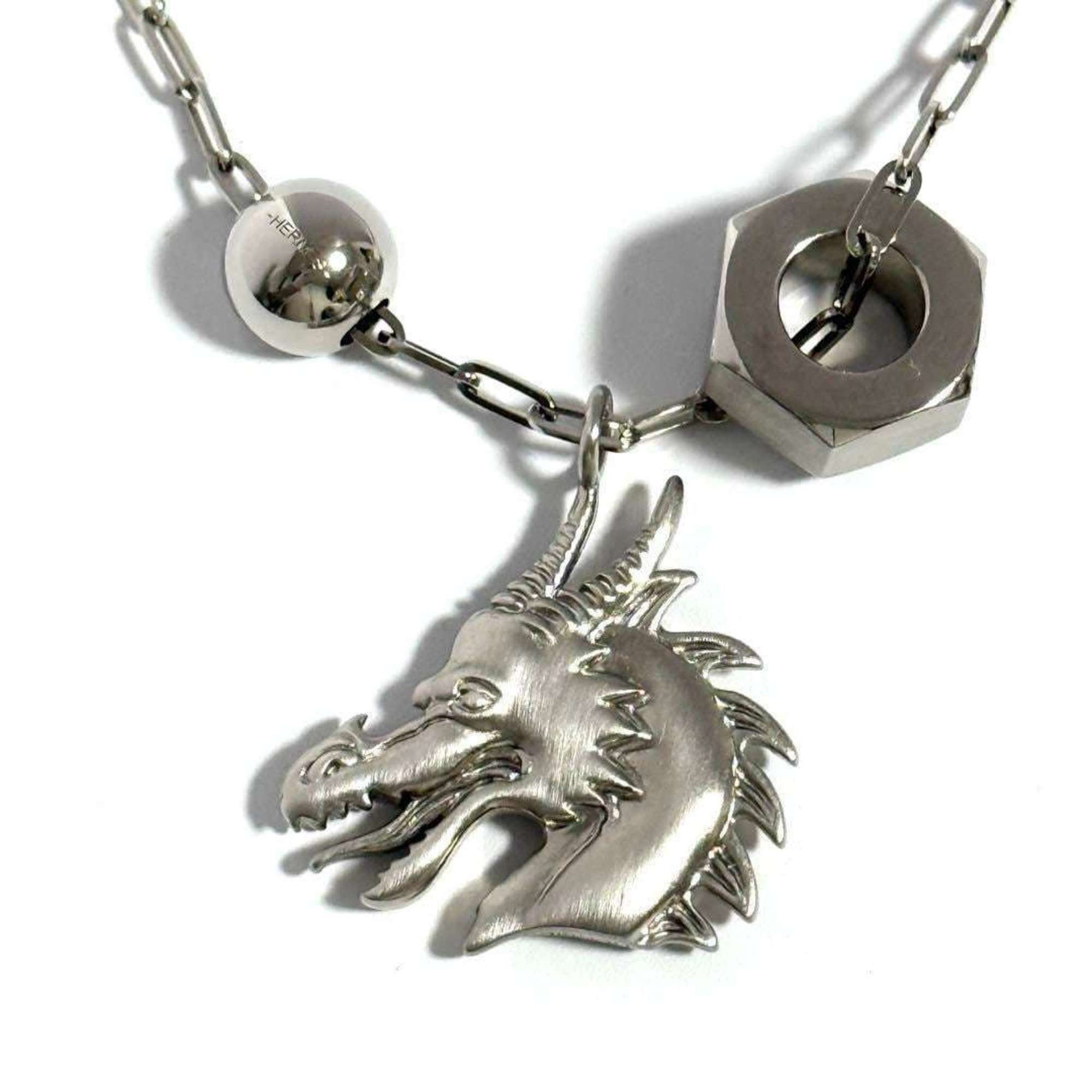 Hermes Hermes Men's Talisman Pendant Necklace Dragon Size ONE SIZE - 2 Thumbnail