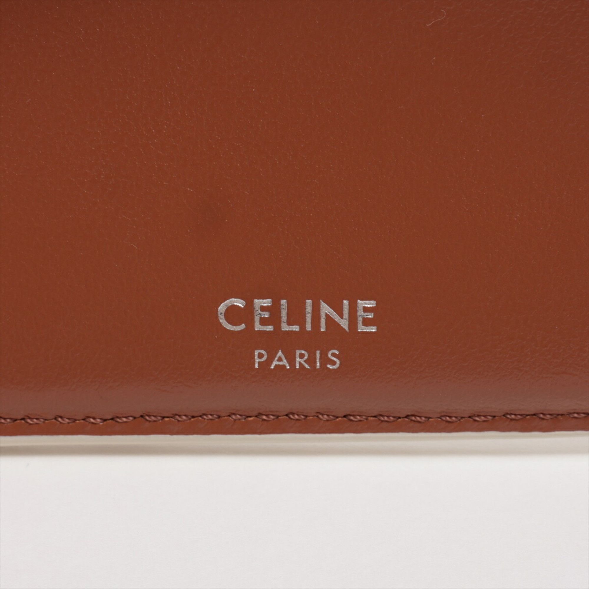 Celine Celine Triomphe Canvas Bifold Wallet Beige Leather for Men Size ONE SIZE - 7 Thumbnail