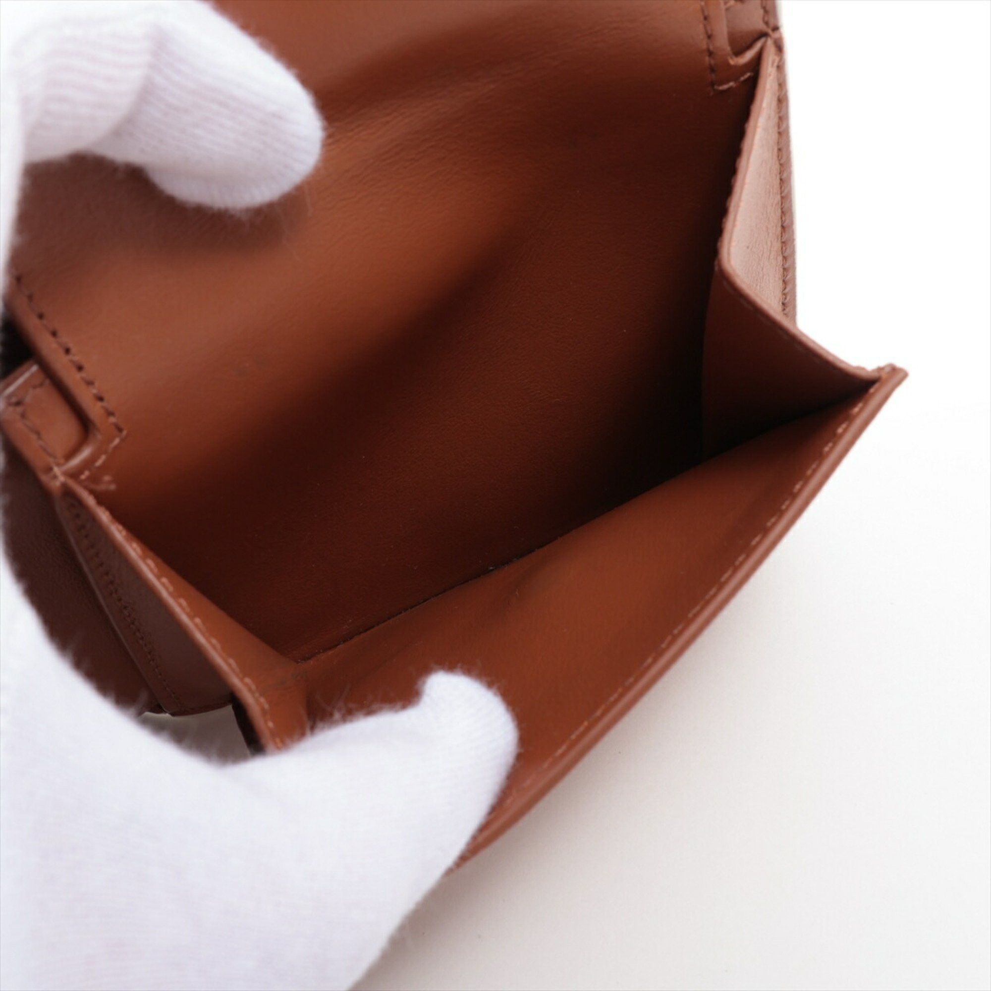 Celine Celine Triomphe Canvas Bifold Wallet Beige Leather for Men Size ONE SIZE - 6 Thumbnail