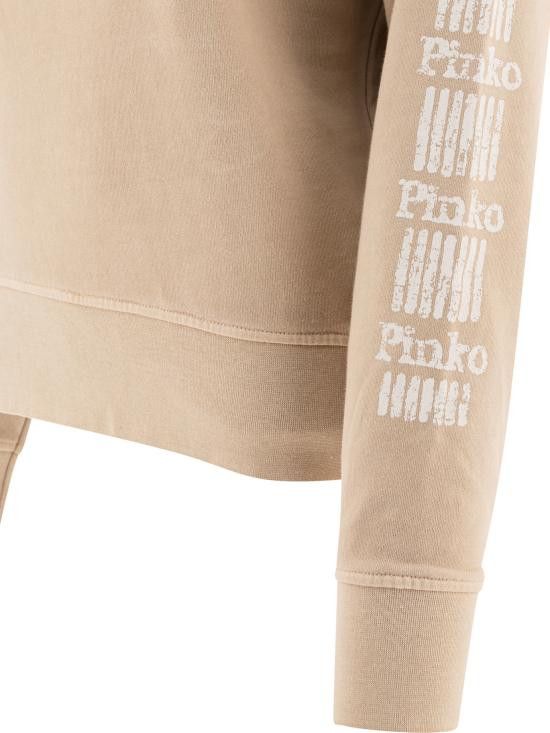 Pinko PINKO Women Hoodies 104618A2CV C36 Beige Size XS / US 0-2 / IT 36-38 - 4 Thumbnail