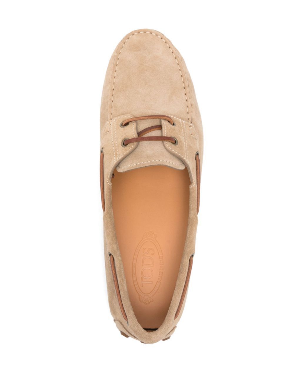 Tod's SUEDE GOMMINO BUBBLE LACE-UP BOAT LOAFERS Size US 7 / EU 40 - 4 Thumbnail