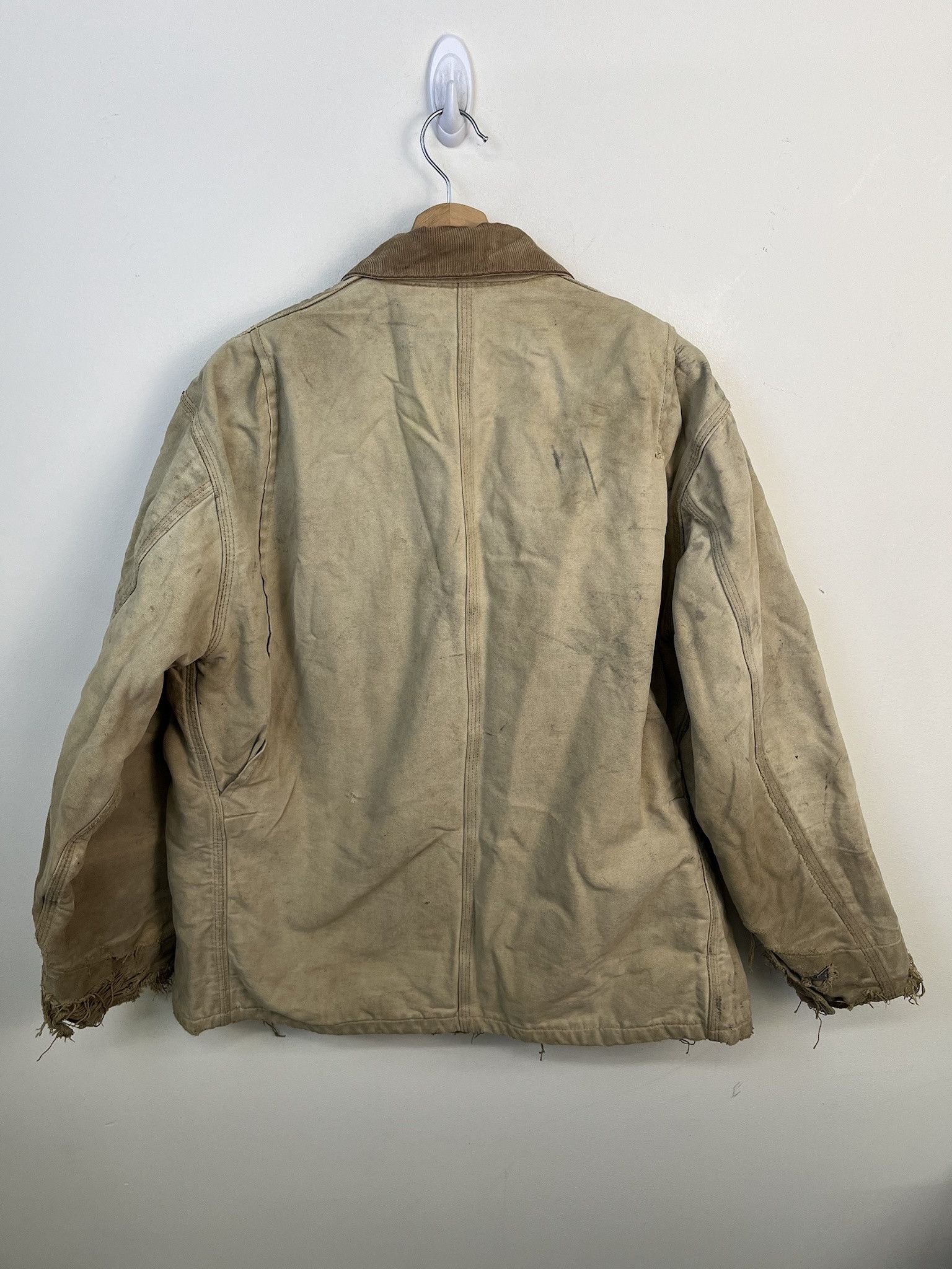 Carhartt Vintage Jacket Carhartt Distressed Thrashed Blanket Lined Chore Coat Size XL Size US XL / EU 56 / 4 - 4 Thumbnail