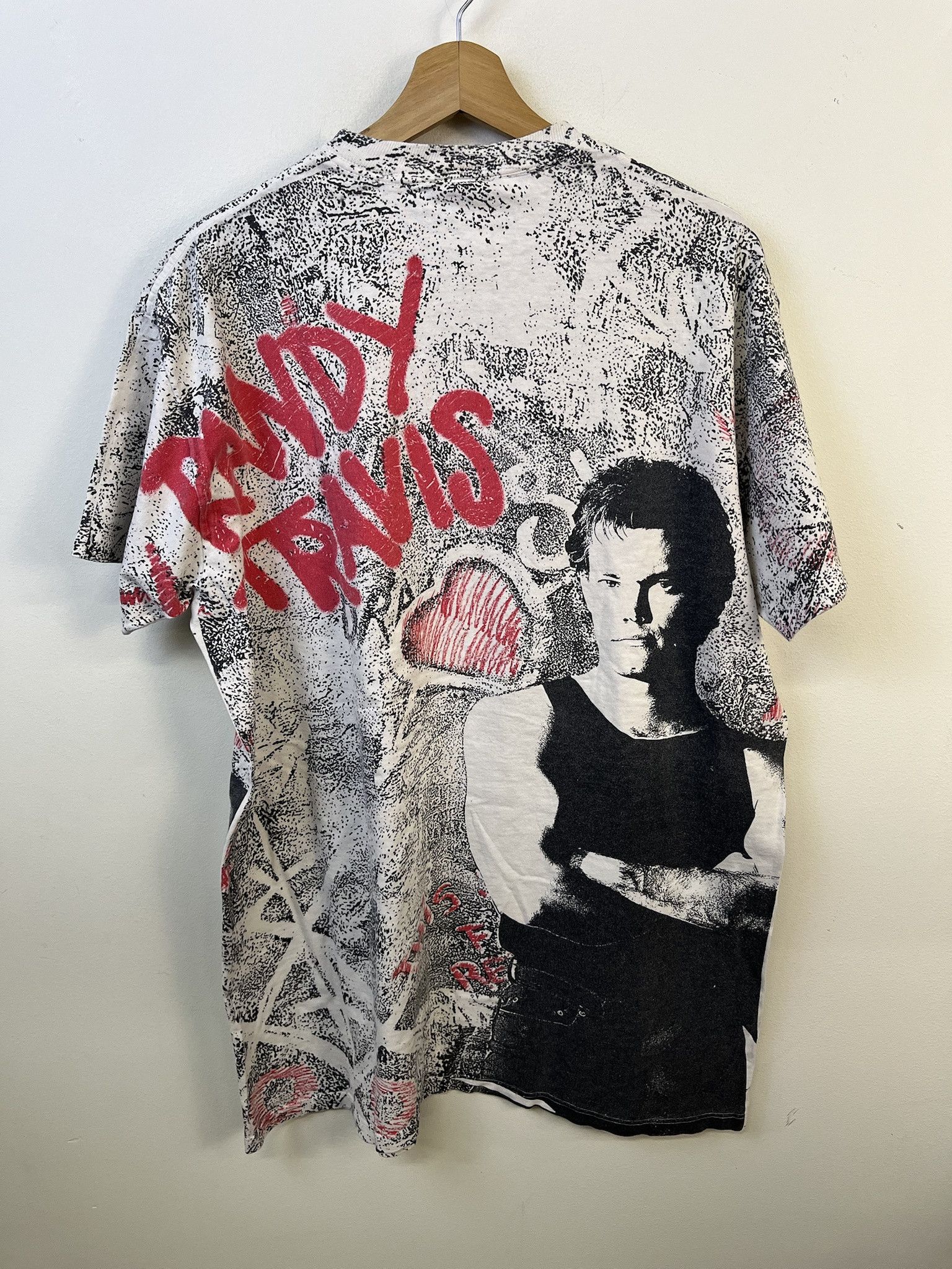 Other Vintage Tee Shirt 1990s Single Stitch Randy Travis All Over Print Rap Tee Size XL (OS) Size US XL / EU 56 / 4 - 5 Thumbnail