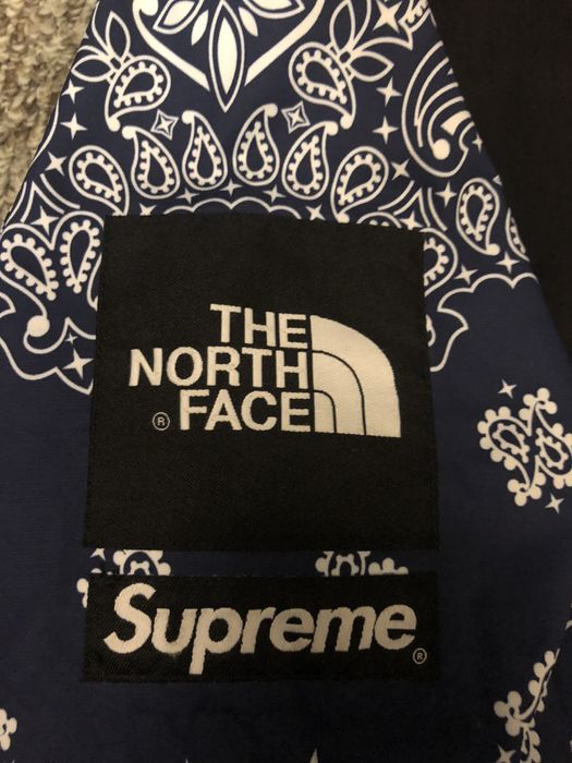 Supreme Supreme The North Face Bandana Mountain Jacket Blue | Grailed