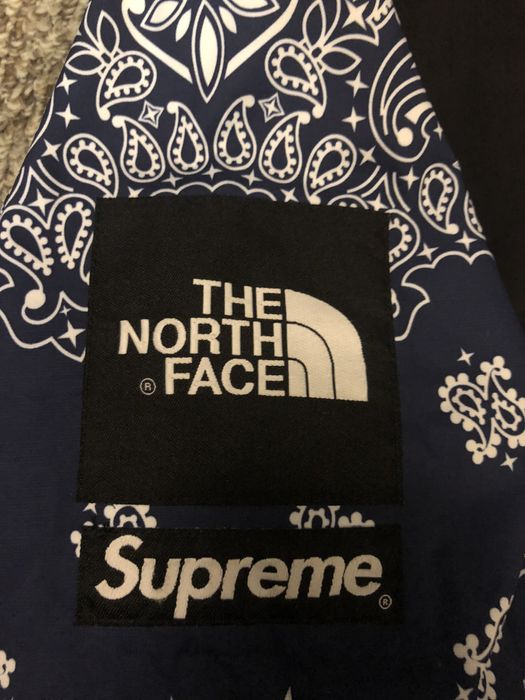 Supreme the north face outlet bandana mountain jacket navy