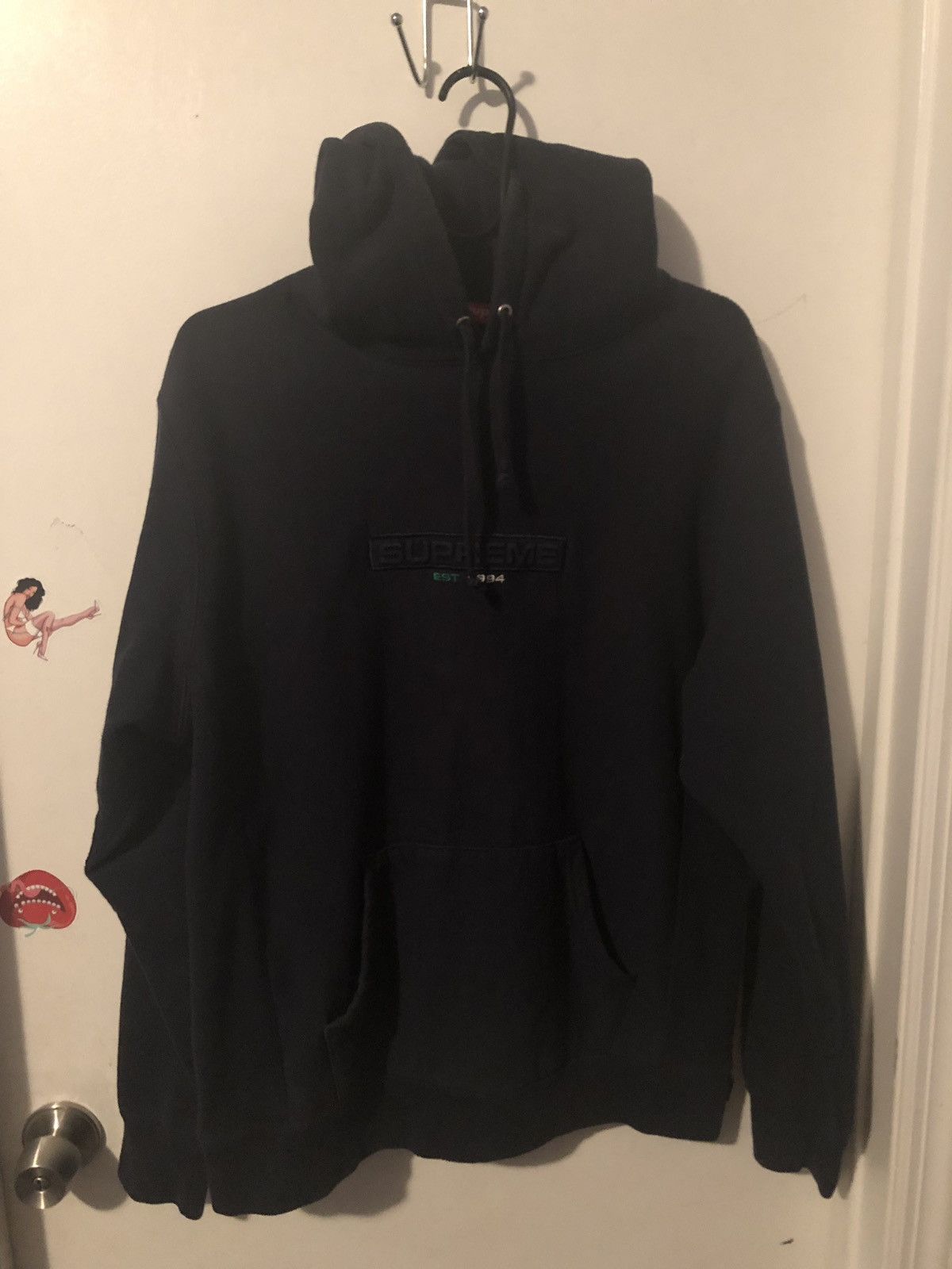 Supreme Embossed Logo Hoodie Grailed