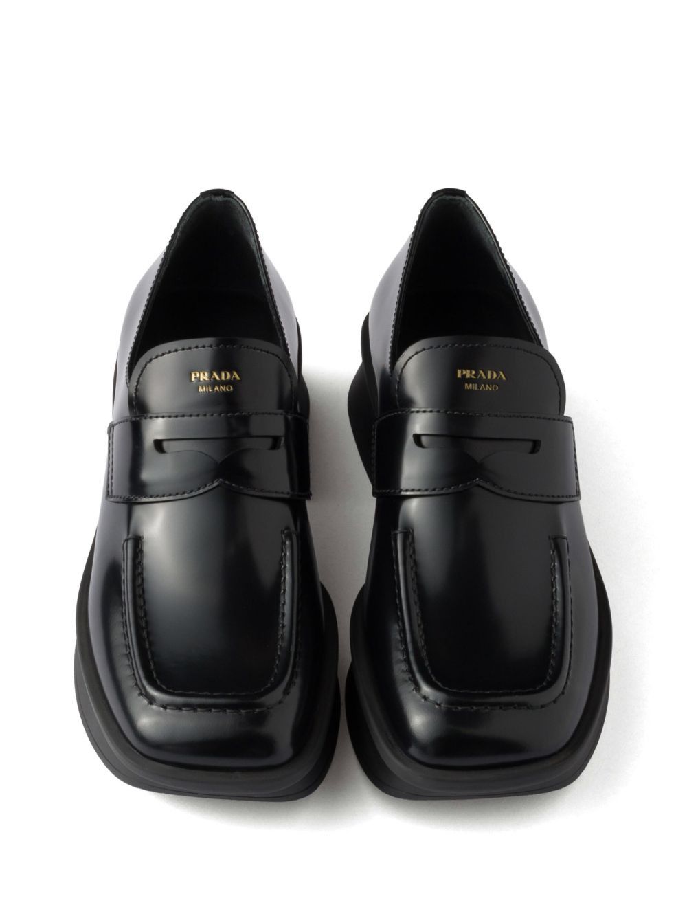 Prada EQUAL LEATHER LOAFERS Size US 8.5 / IT 38.5 - 5 Thumbnail