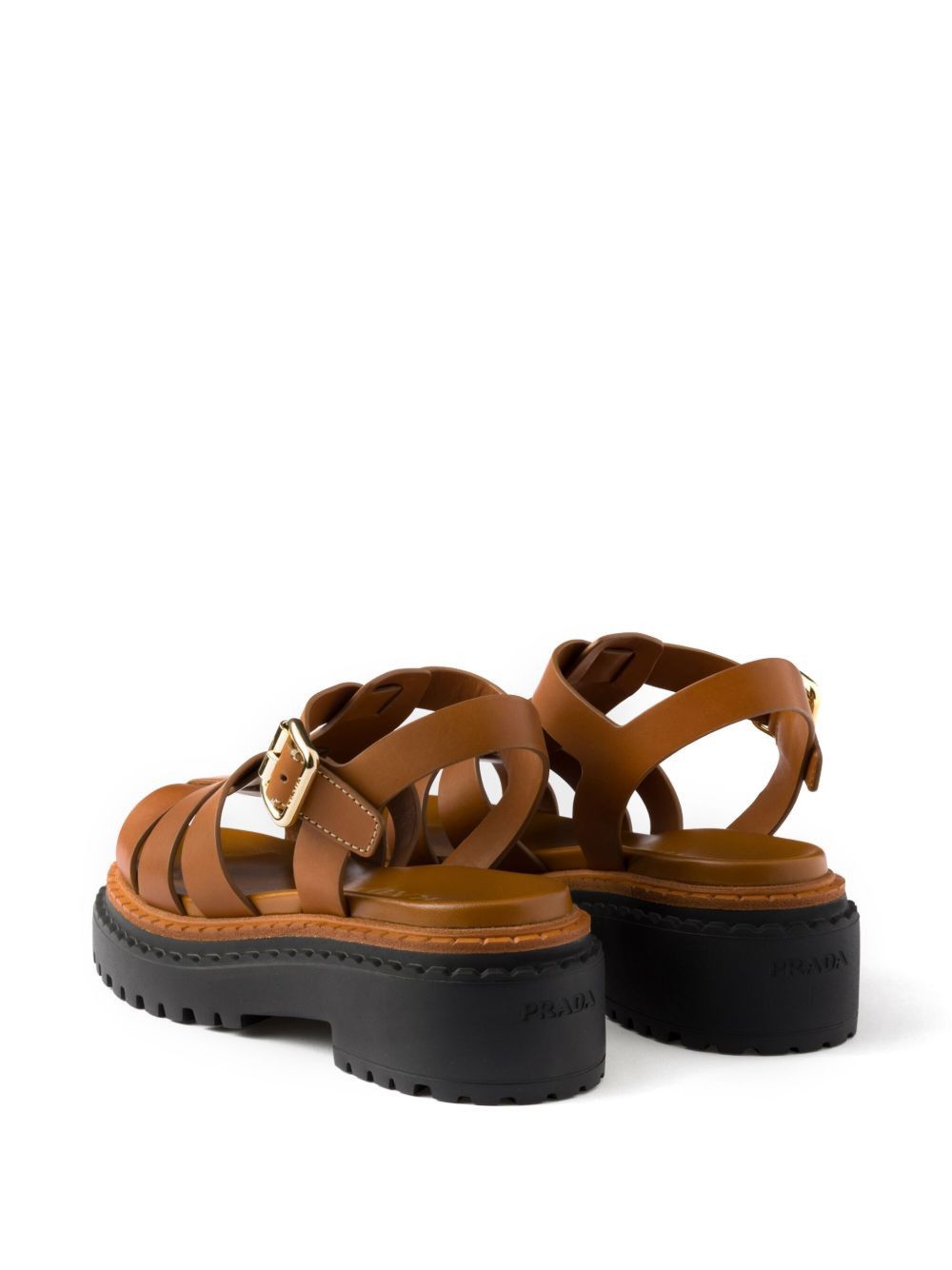Prada LEATHER CAGE SANDALS Size US 10 / IT 40 - 2 Thumbnail