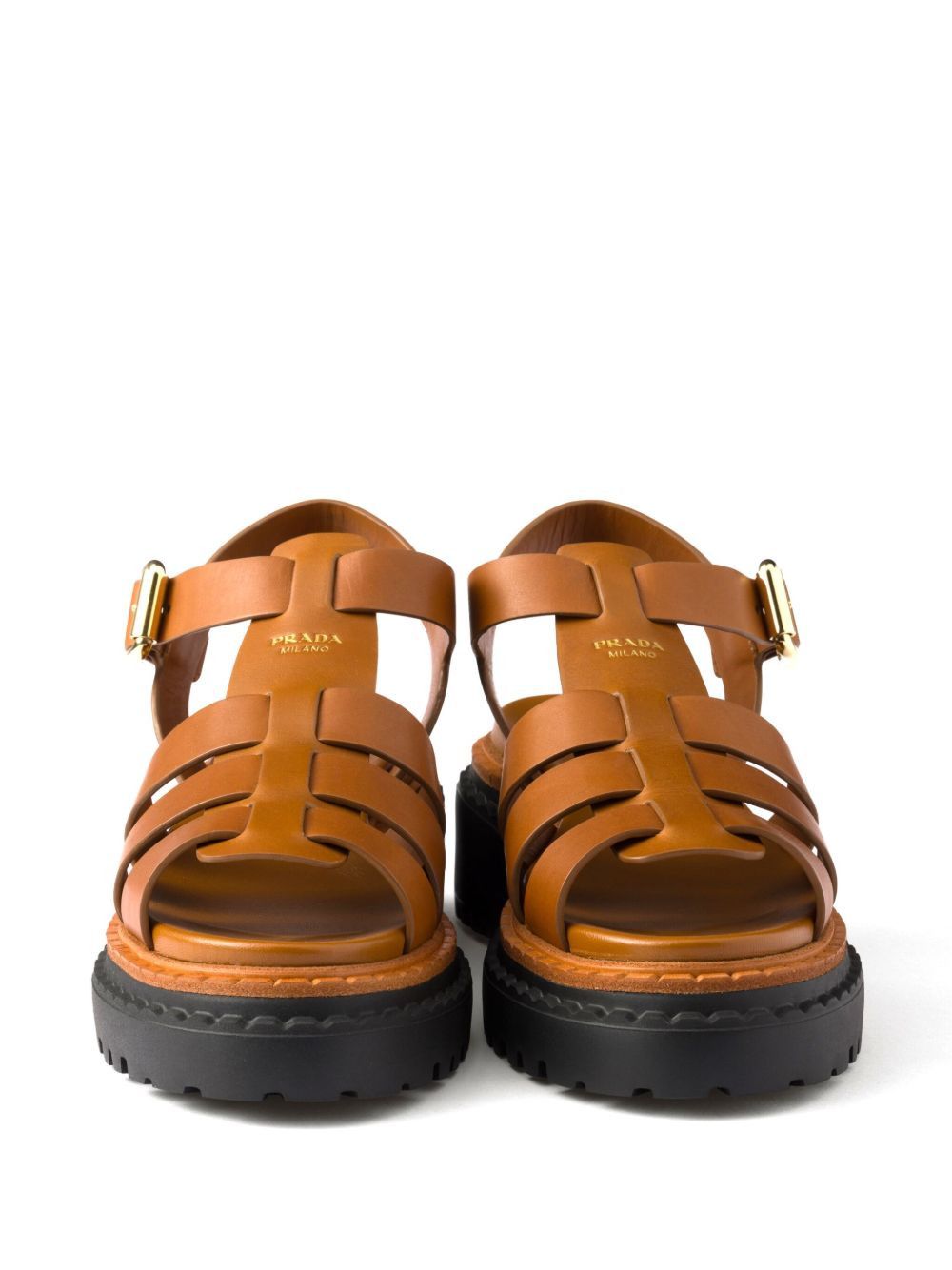 Prada LEATHER CAGE SANDALS Size US 10 / IT 40 - 5 Thumbnail