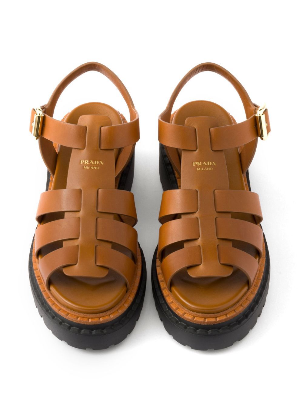 Prada LEATHER CAGE SANDALS Size US 10 / IT 40 - 3 Thumbnail
