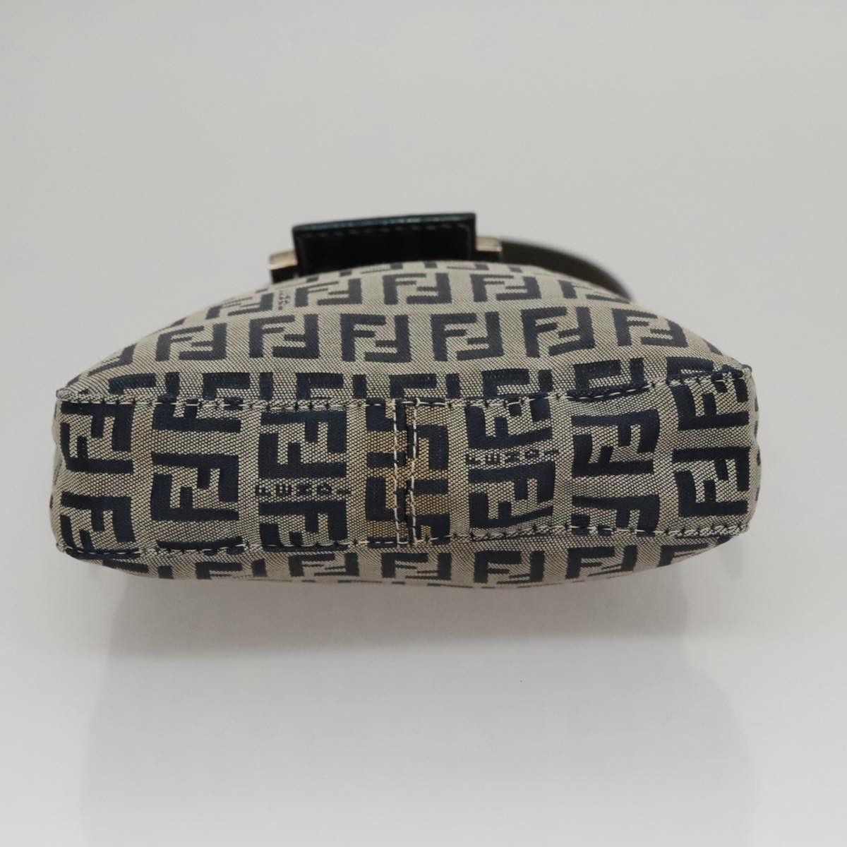 Fendi Zucchino Navy Canvas Shoulder Bag (Pre-Owned) Size ONE SIZE - 6 Thumbnail