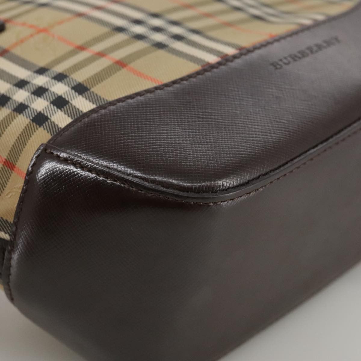Burberry Nova Check Beige Canvas Handbag (Pre-Owned) Size ONE SIZE - 9 Thumbnail