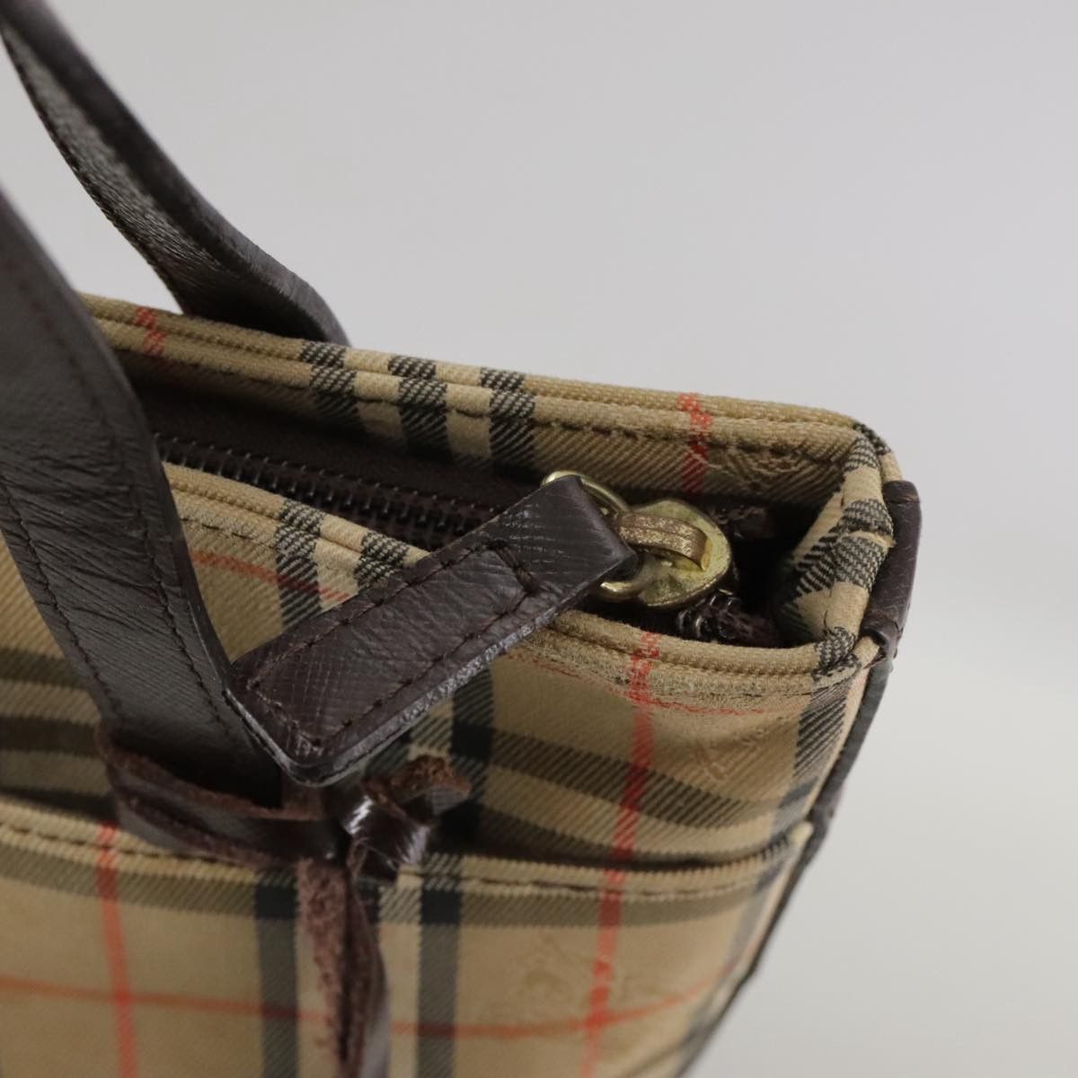 Burberry Nova Check Beige Canvas Handbag (Pre-Owned) Size ONE SIZE - 12 Thumbnail