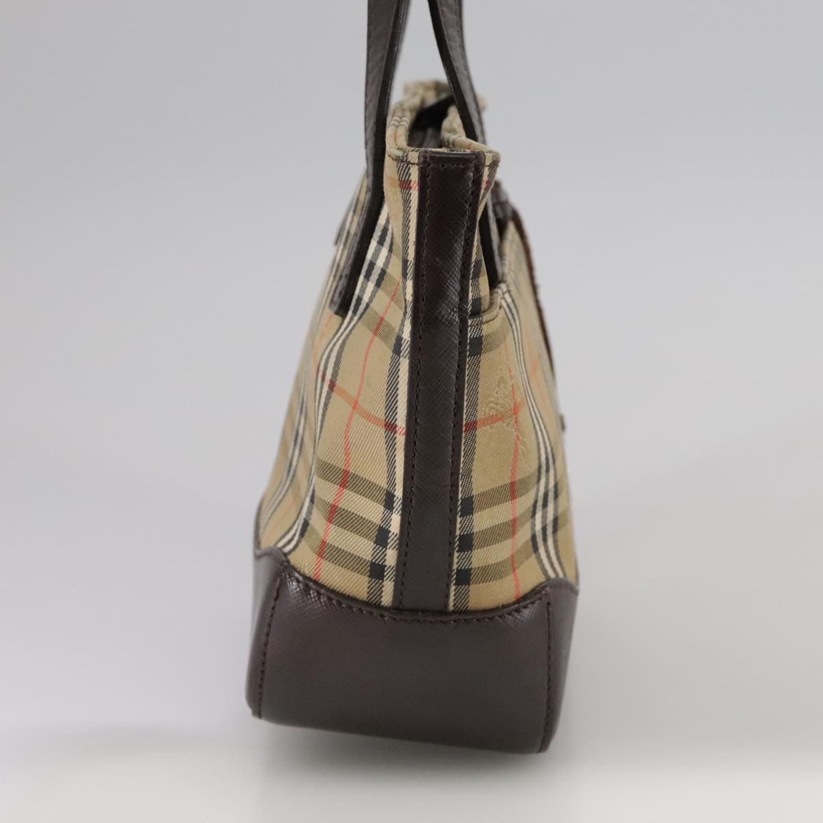 Burberry Nova Check Beige Canvas Handbag (Pre-Owned) Size ONE SIZE - 4 Thumbnail