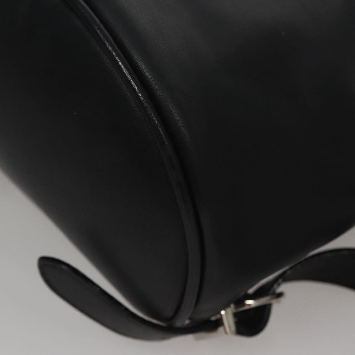 Gancini Black Leather Backpack Bag (Pre-Owned)