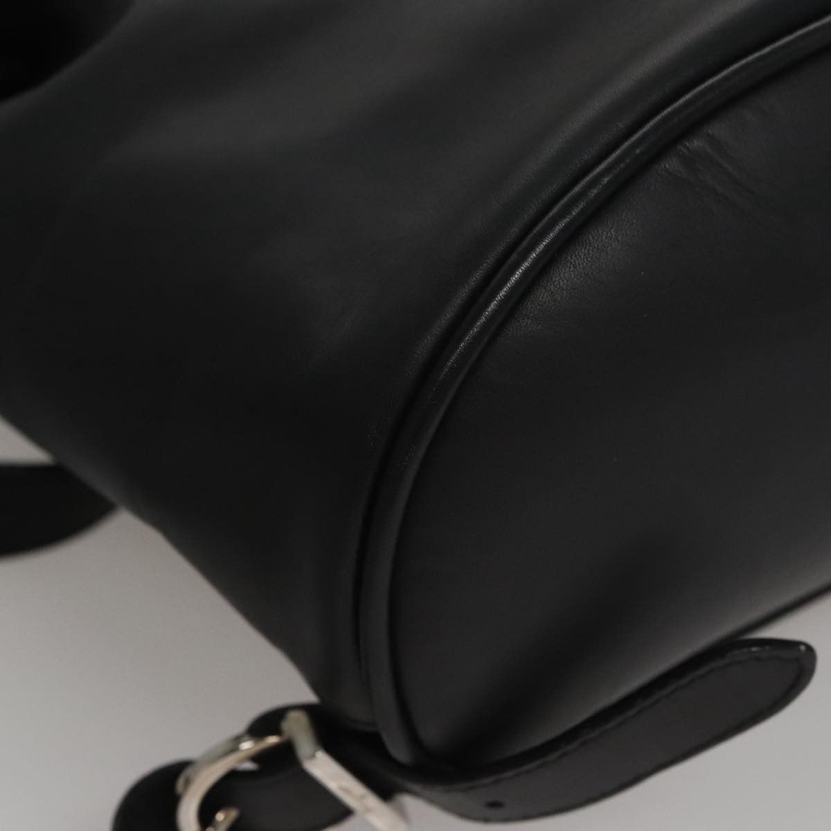 Gancini Black Leather Backpack Bag (Pre-Owned)