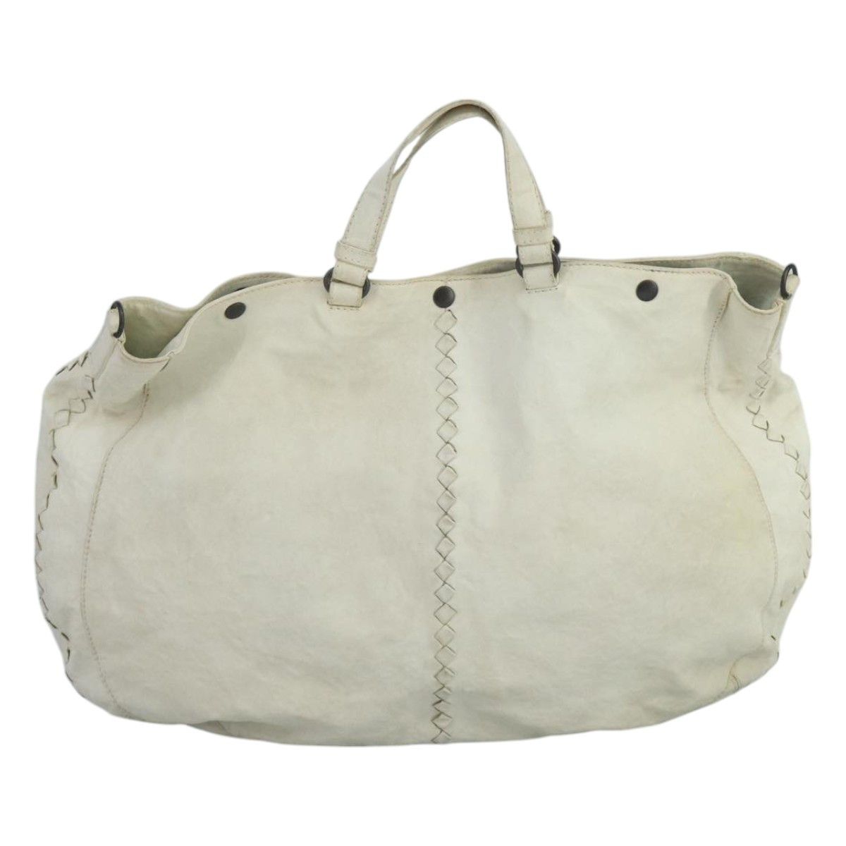 Bottega Veneta Cervo White Leather Tote Bag (Pre-Owned) Size ONE SIZE - 2 Thumbnail