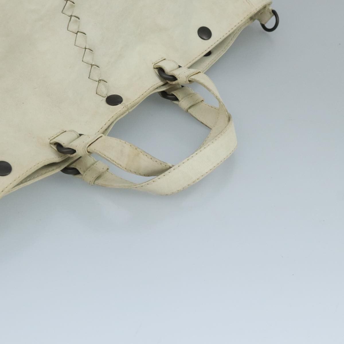 Bottega Veneta Cervo White Leather Tote Bag (Pre-Owned) Size ONE SIZE - 5 Thumbnail