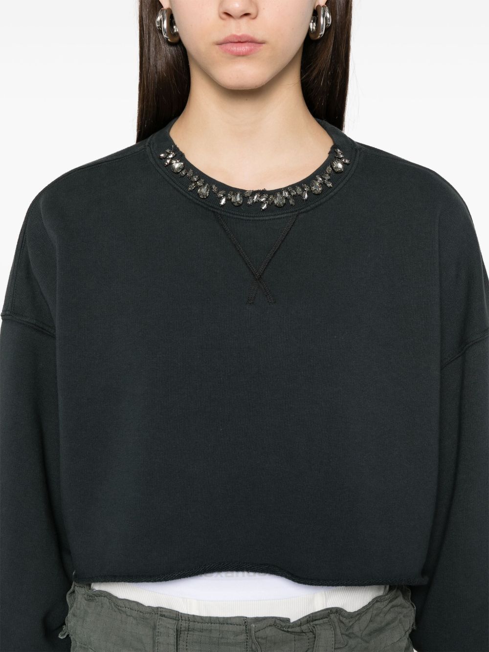Golden Goose ORGANIC COTTON CROPPED SWEATSHIRT Size L / US 10 / IT 46 - 5 Thumbnail