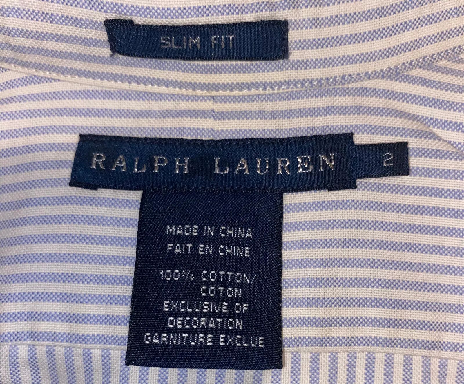 Ralph Lauren Ralph Lauren SLIM FIT STRIPED OXFORD SHIRT - SKJORTA Shirt Size XS / US 0-2 / IT 36-38 - 2 Thumbnail