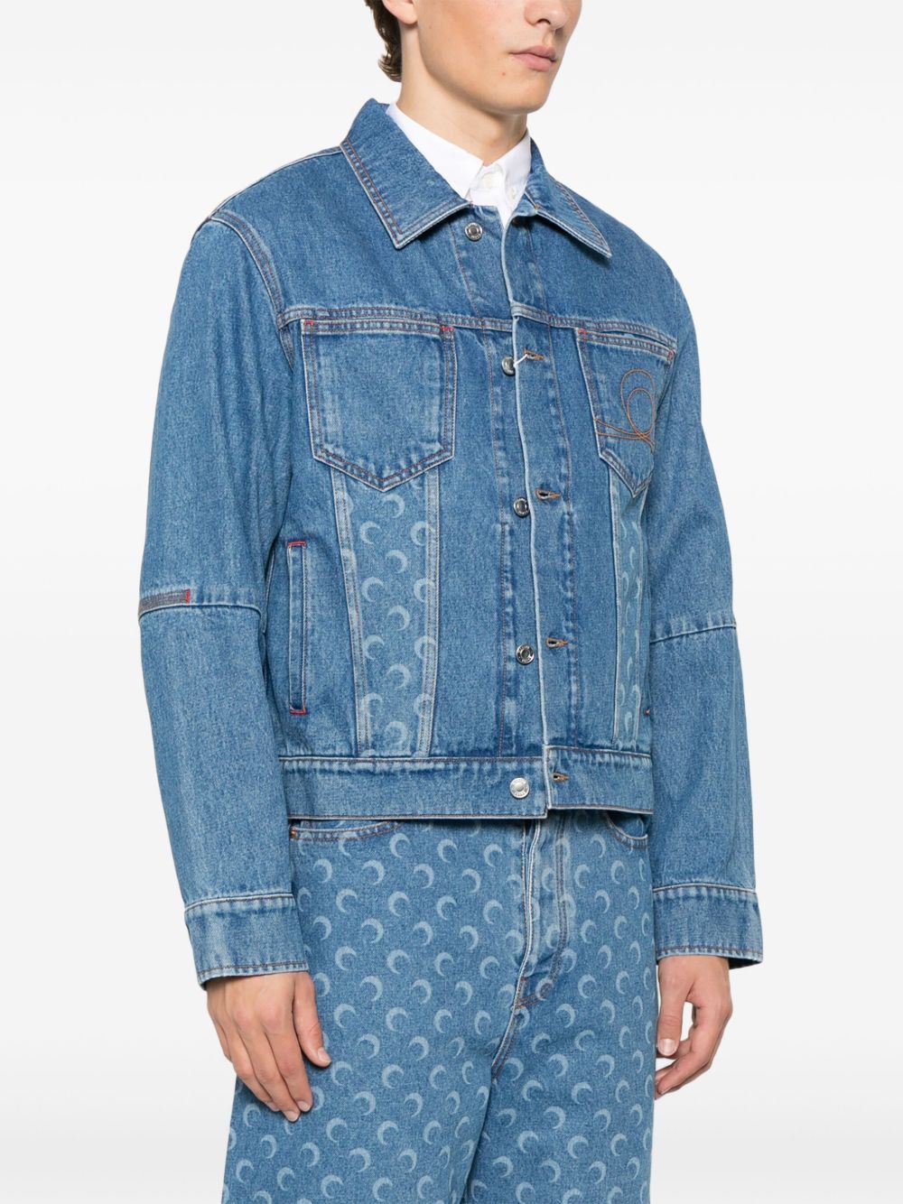 Marine Serre MON DENIM JACKET Size US L / EU 52-54 / 3 - 2 Thumbnail