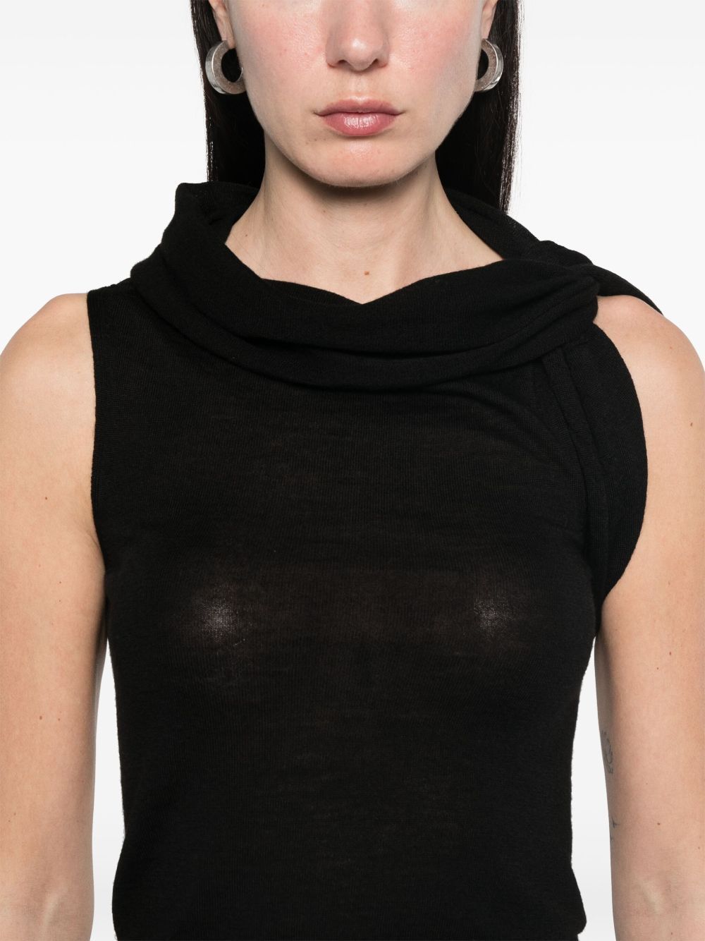 Rick Owens KNITTED WOOL TOP Size L / US 10 / IT 46 - 3 Thumbnail