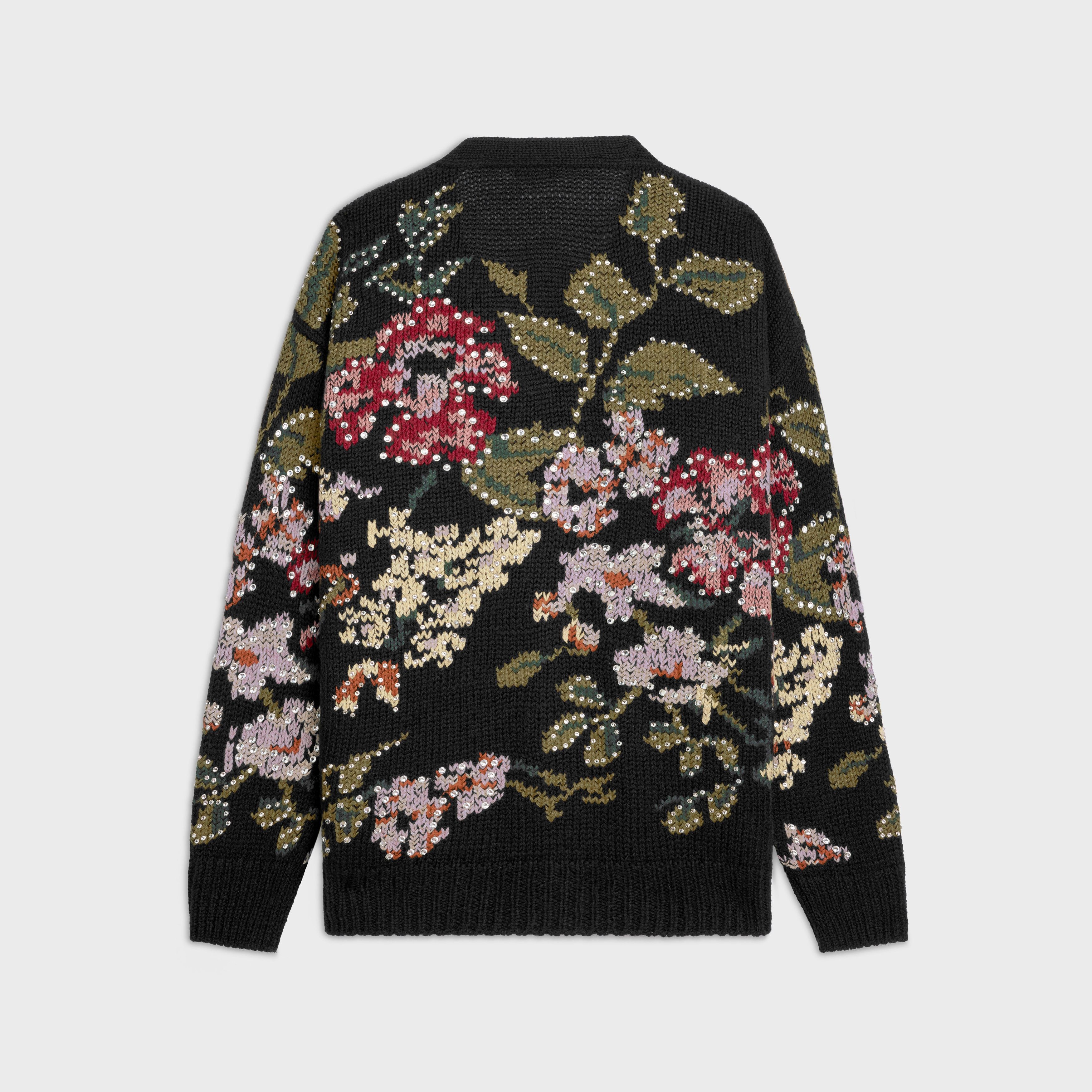 Celine Floral Embroidered Cardigan in Wool Size US L / EU 52-54 / 3 - 2 Thumbnail