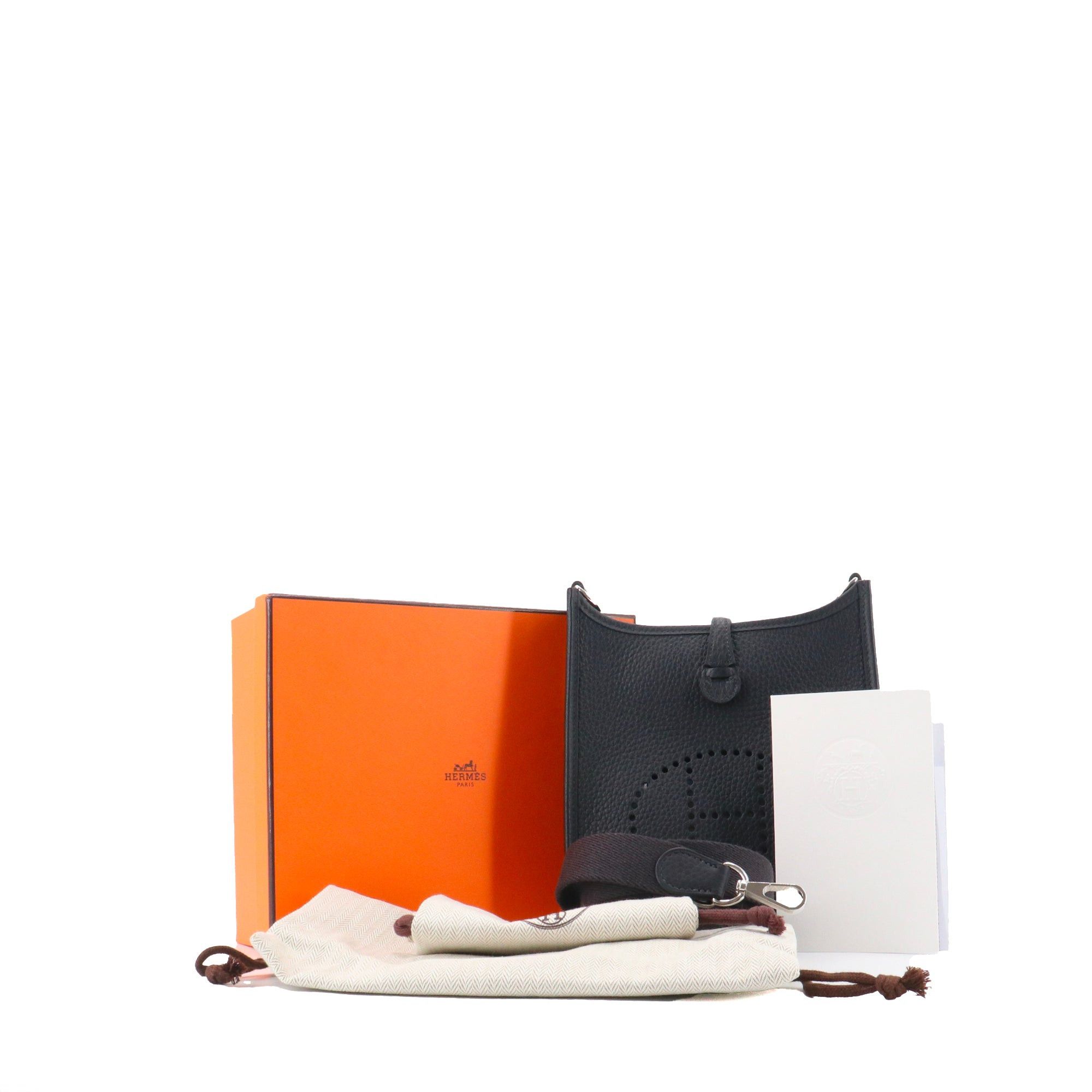 Hermes HERMÈS - Hermès Mini Evelyne 16 shoulder bag in navy blue Taurillon Clémence leather Size ONE SIZE - 9 Thumbnail