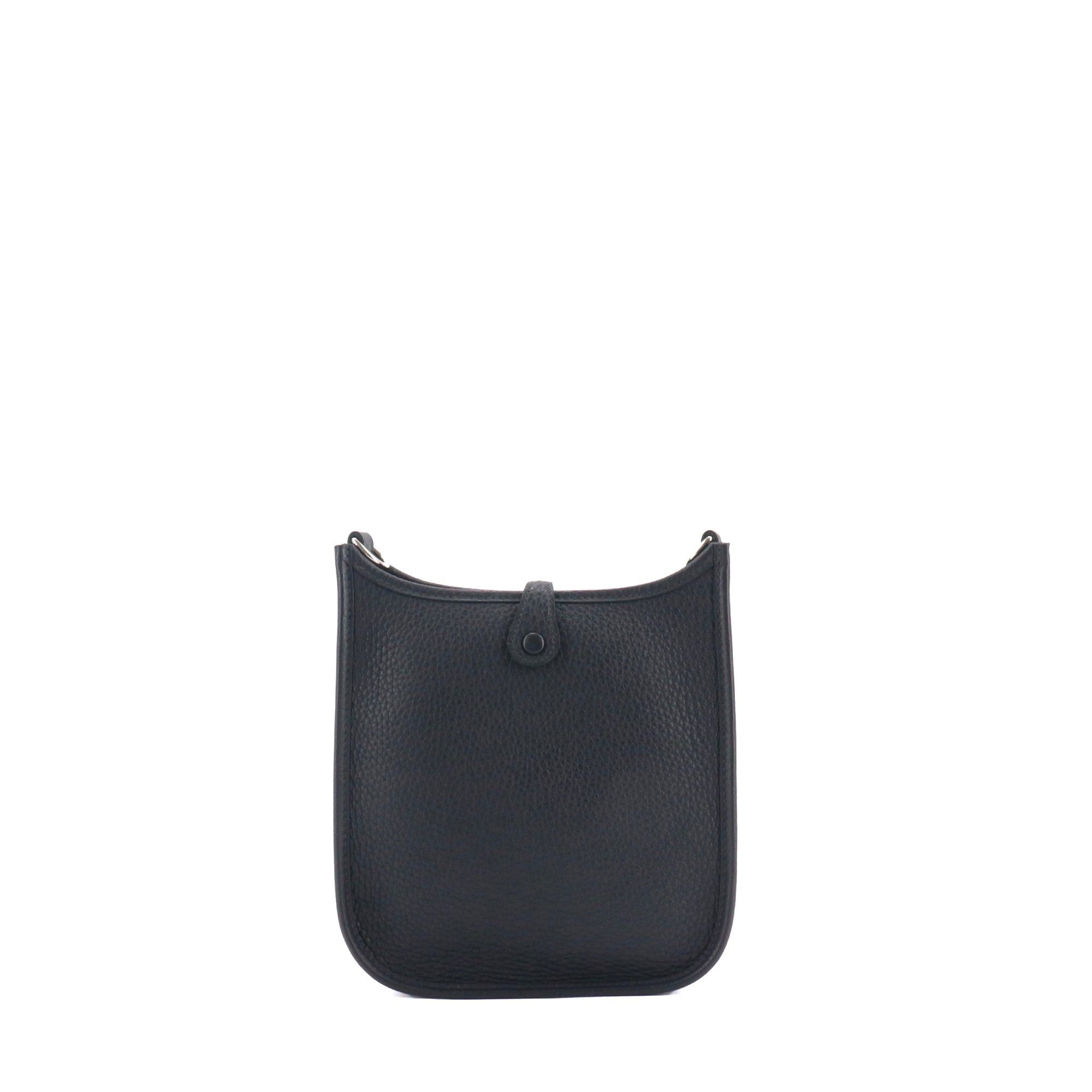 Hermes HERMÈS - Hermès Mini Evelyne 16 shoulder bag in navy blue Taurillon Clémence leather Size ONE SIZE - 3 Thumbnail
