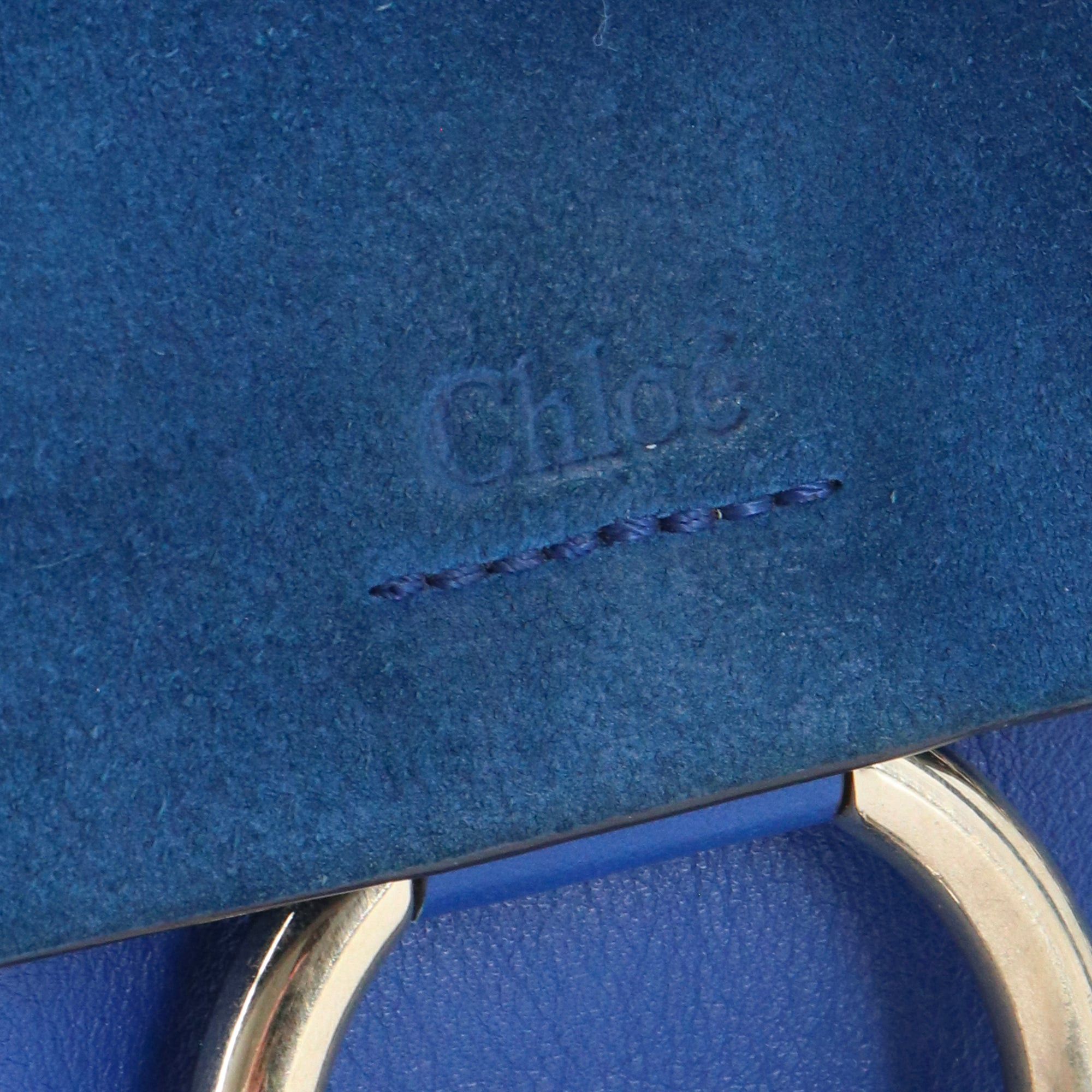 Chloe CHLOÉ - Faye small Chloe shoulder bag in blue leather and suede Size ONE SIZE - 4 Thumbnail