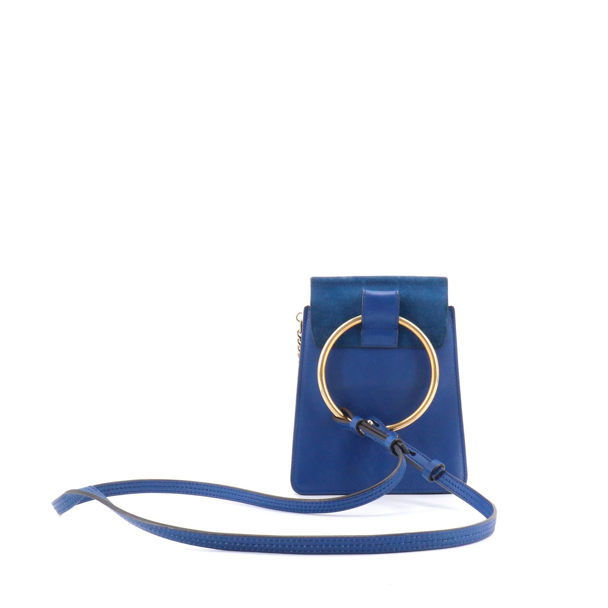 Chloe CHLOÉ - Faye small Chloe shoulder bag in blue leather and suede Size ONE SIZE - 3 Thumbnail