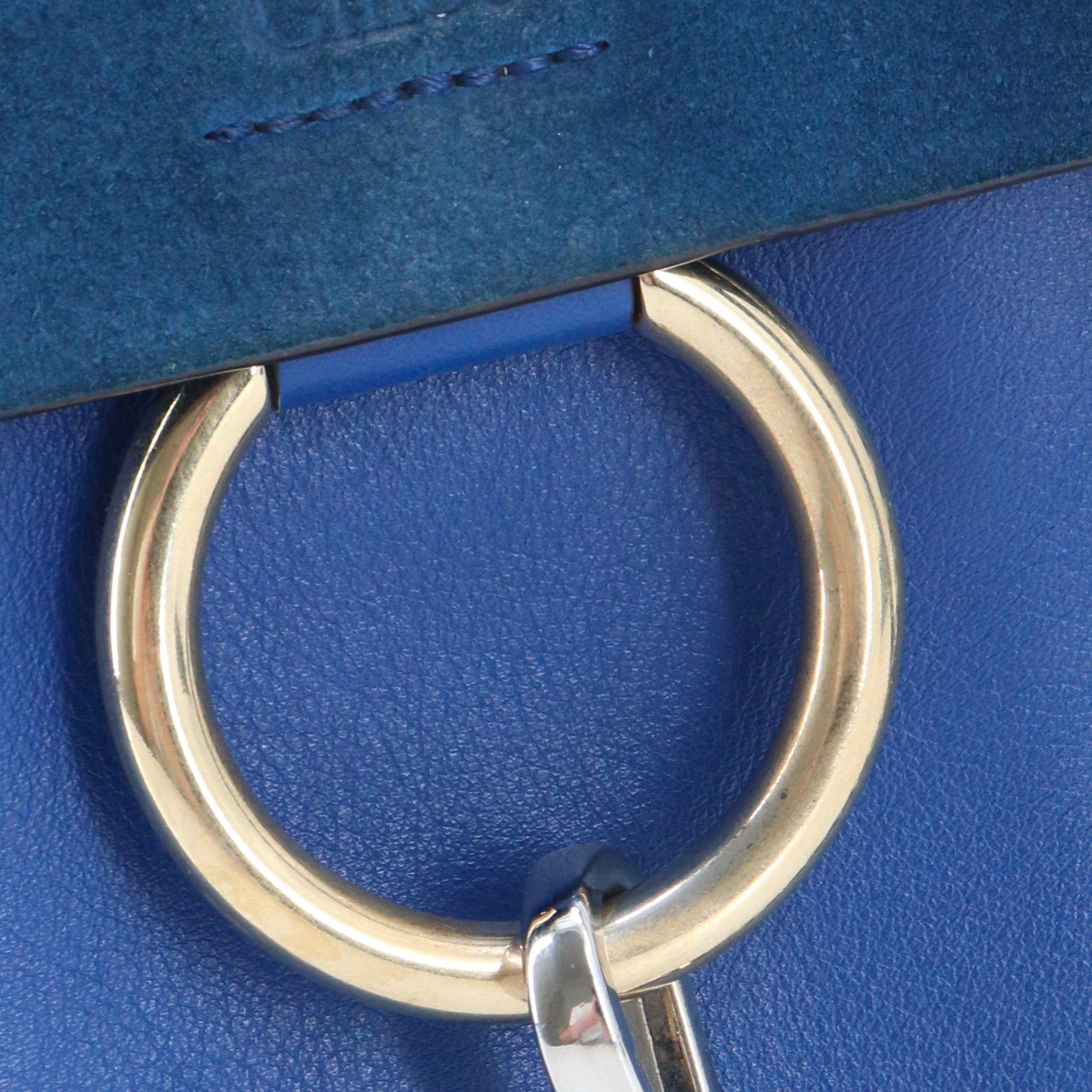 Chloe CHLOÉ - Faye small Chloe shoulder bag in blue leather and suede Size ONE SIZE - 5 Thumbnail