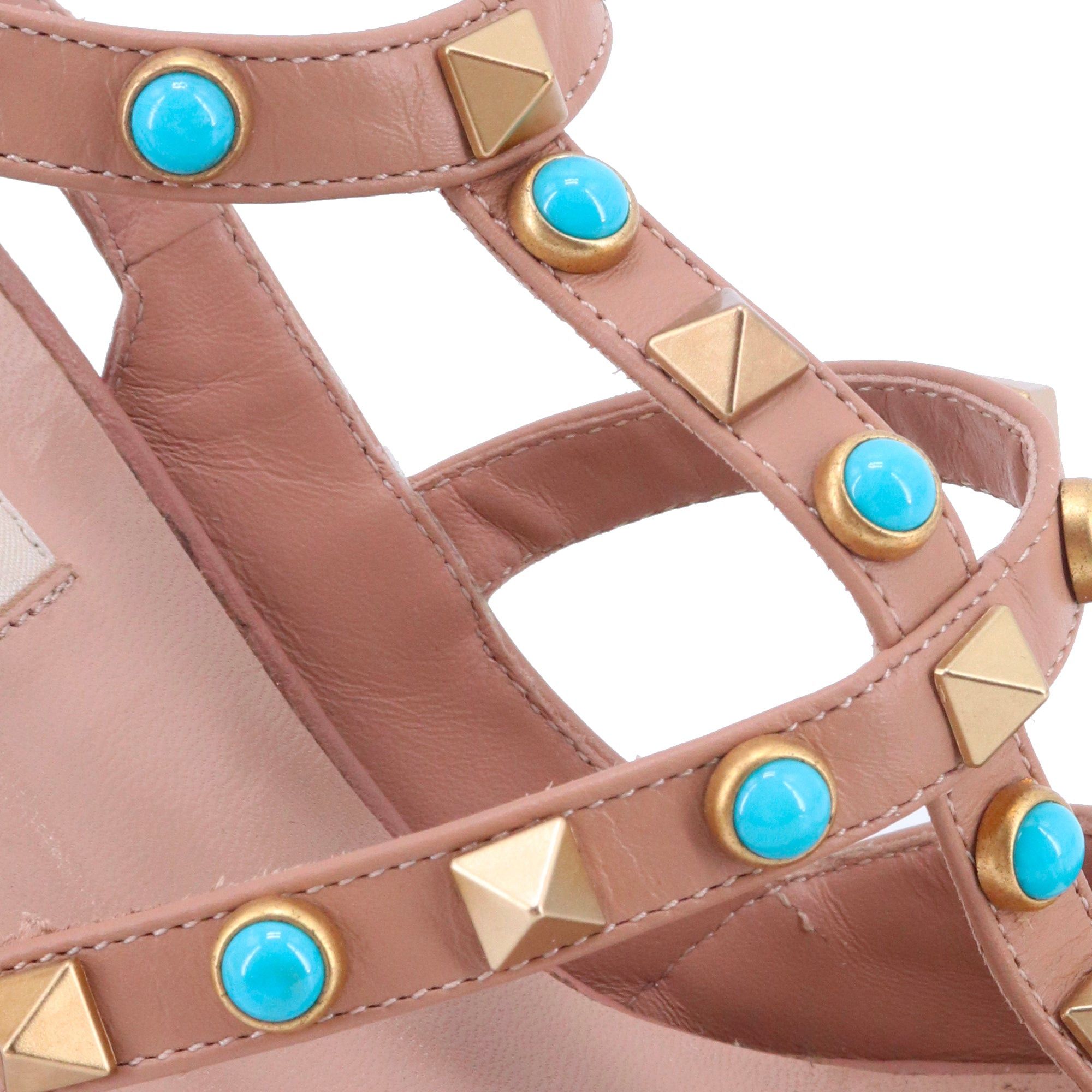 Valentino VALENTINO - Valentino Rockstud pumps in nude pink grained leather Size US 6.5 / IT 36.5 - 4 Thumbnail