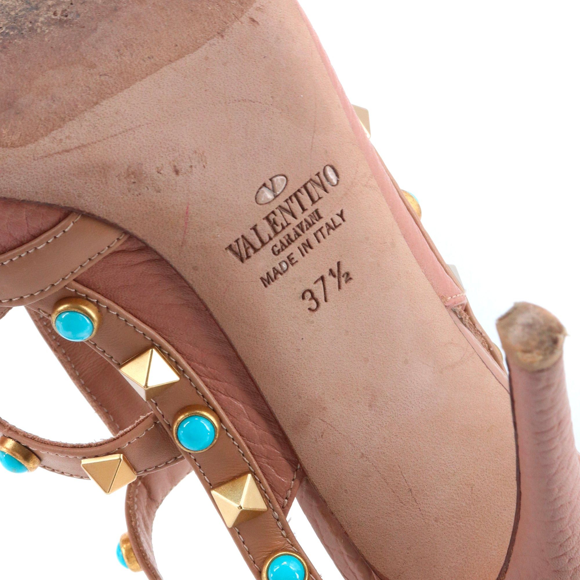 Valentino VALENTINO - Valentino Rockstud pumps in nude pink grained leather Size US 6.5 / IT 36.5 - 7 Thumbnail