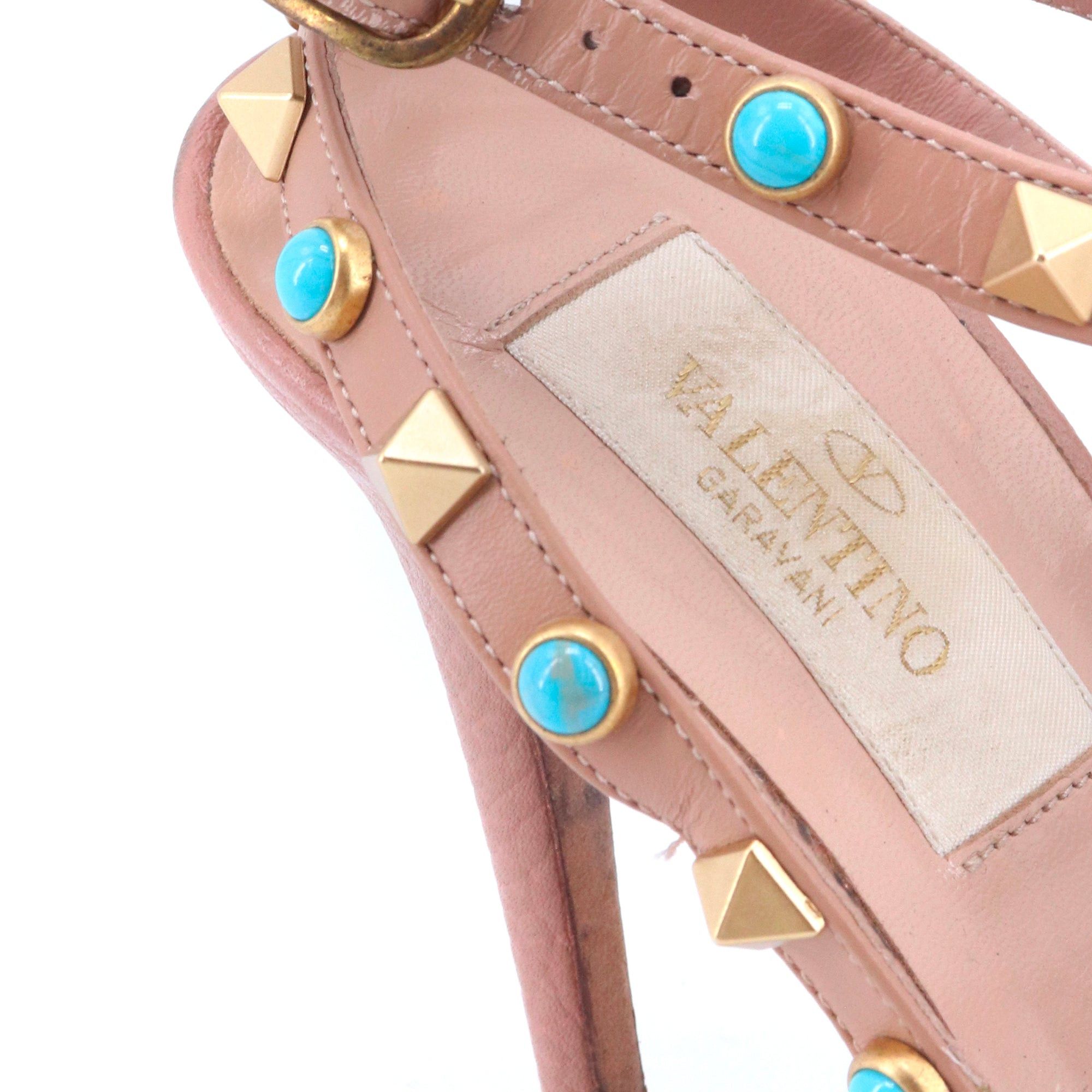 Valentino VALENTINO - Valentino Rockstud pumps in nude pink grained leather Size US 6.5 / IT 36.5 - 5 Thumbnail