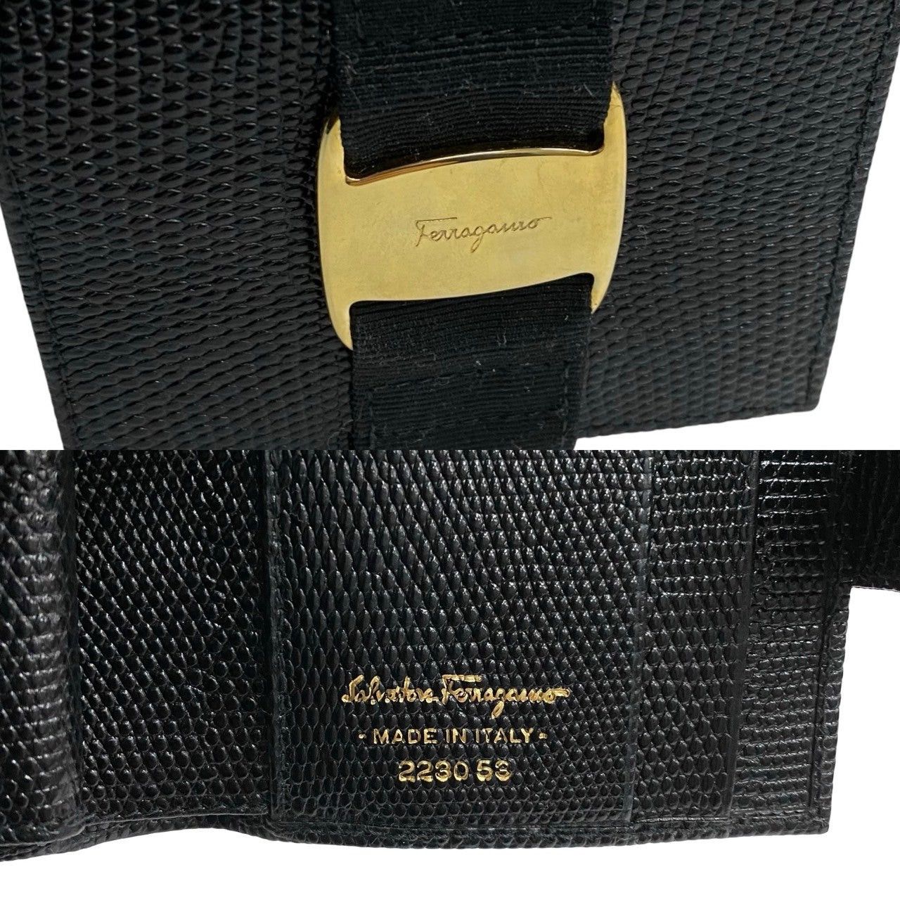 Salvatore Ferragamo Salvatore Ferragamo Black Leather Size ONE SIZE - 2 Thumbnail