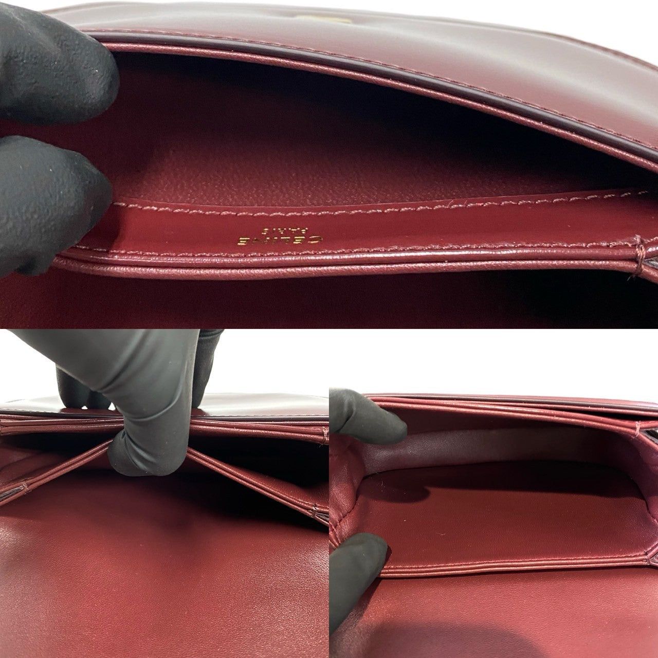 Celine Celine Shoulder Bag Red Leather Size ONE SIZE - 8 Thumbnail