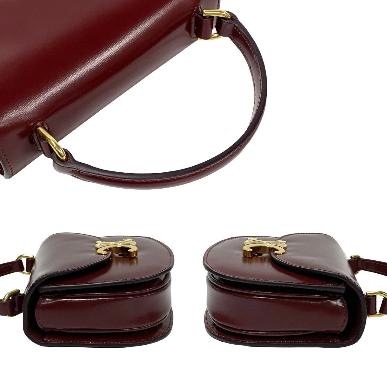 Celine Celine Shoulder Bag Red Leather Size ONE SIZE - 5 Thumbnail