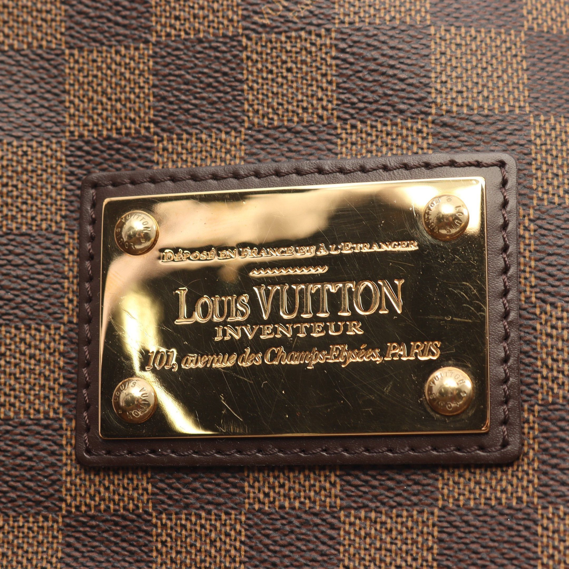 Louis Vuitton Louis Vuitton Hampstead Gm Damier Ebene Shoulder Bag Tote Leather Brown Size ONE SIZE - 7 Thumbnail