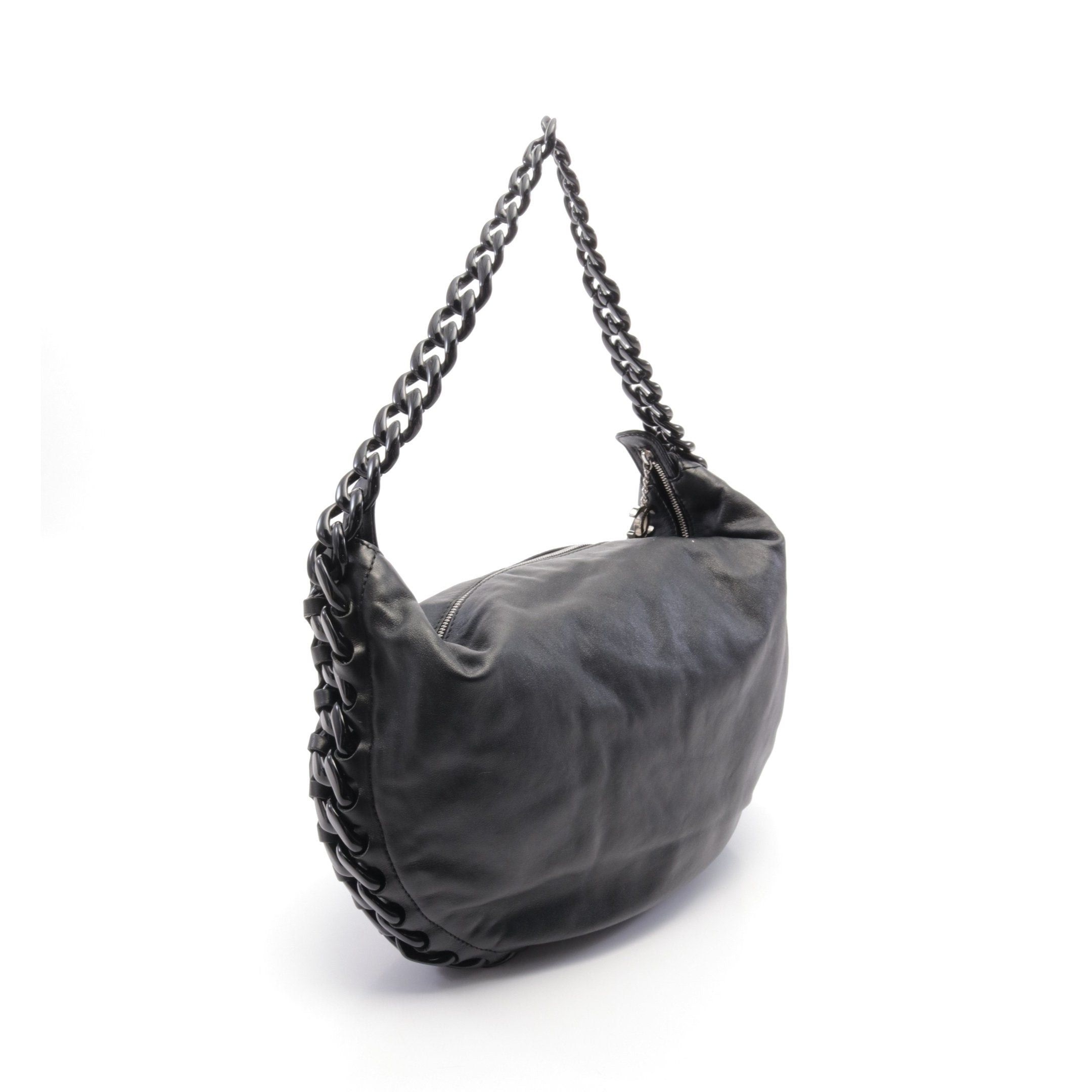 Chanel Chanel Coco Mark Chain Shoulder Bag Leather Patent Black Size ONE SIZE - 2 Thumbnail