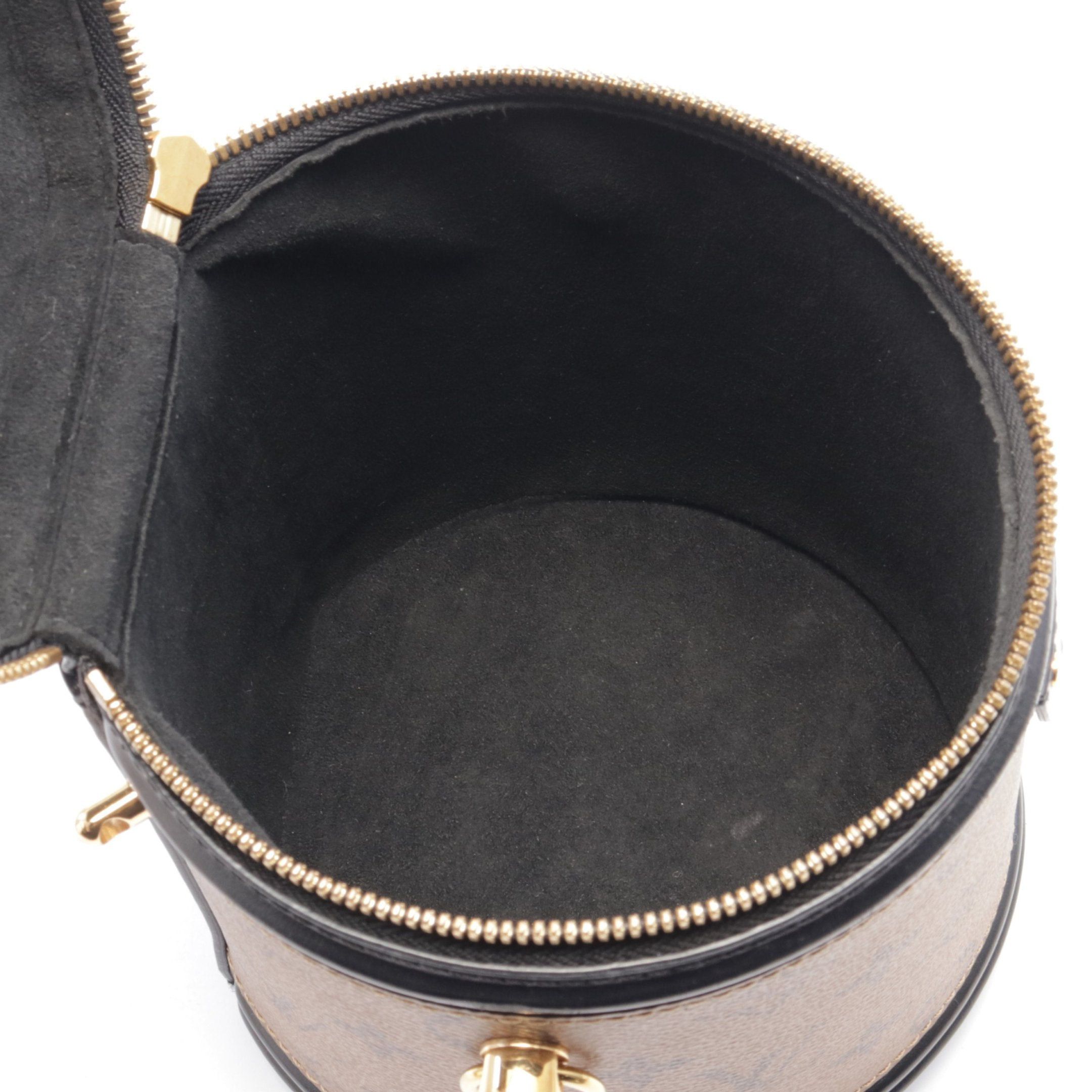 Louis Vuitton Louis Vuitton Cannes Monogram Reverse Handbag Vanity Bag Leather Brown Black Size ONE SIZE - 3 Thumbnail