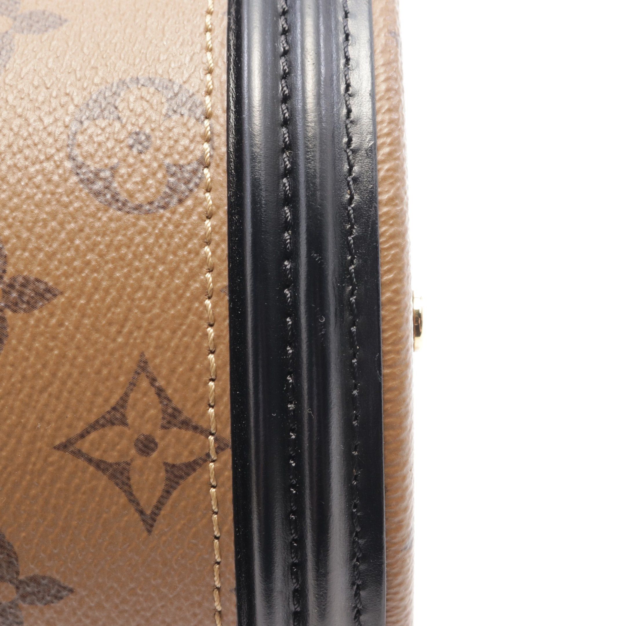Louis Vuitton Louis Vuitton Cannes Monogram Reverse Handbag Vanity Bag Leather Brown Black Size ONE SIZE - 6 Thumbnail